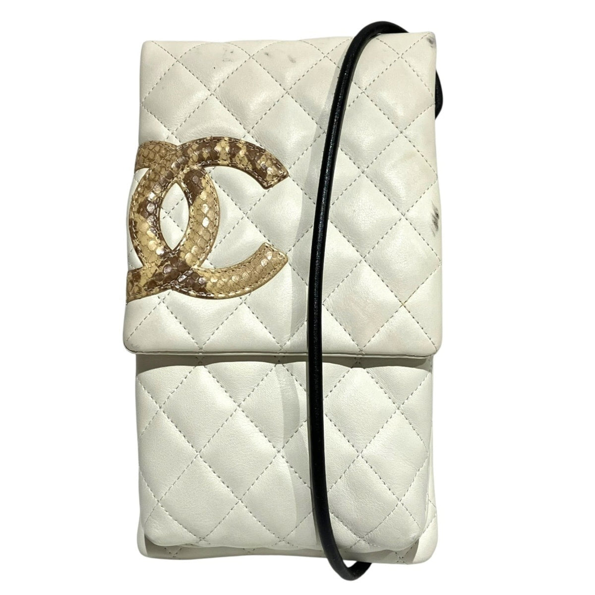 Chanel White Leather Shoulder Bag (Pre-Owned)