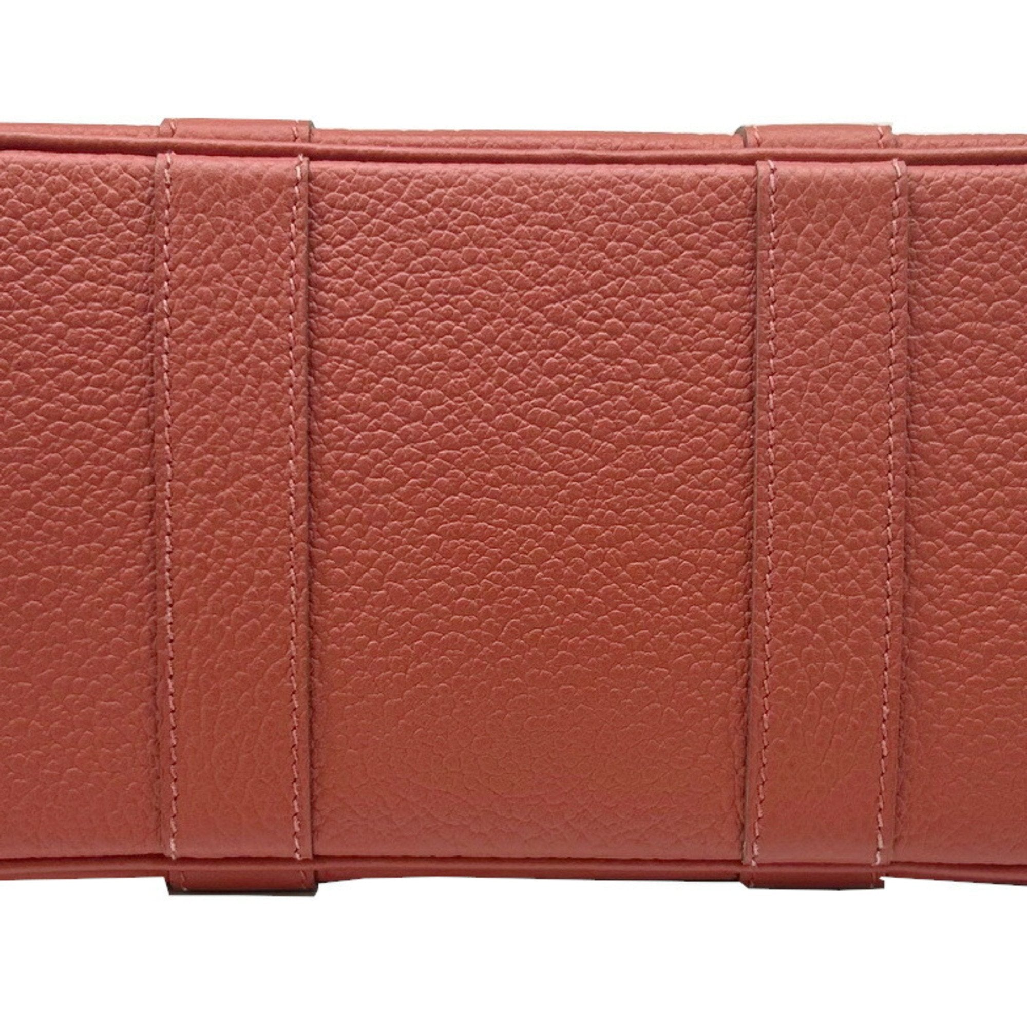 Hermes Red Color Toile H Tote Bag (Pre-Owned)