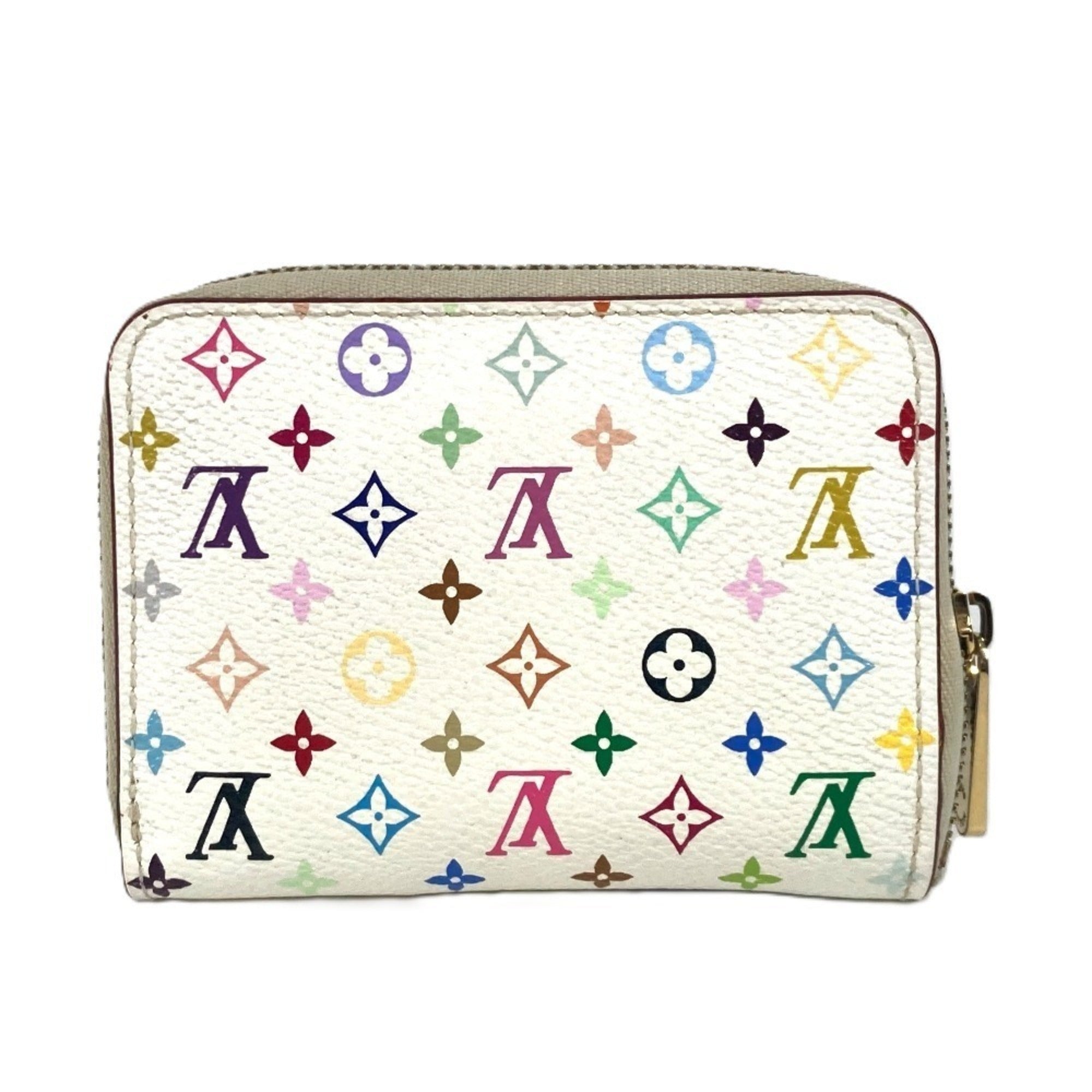 Louis Vuitton Monogram Multicolore Litchi White Monogram Multicolore Coin Purse/Coin Case (Pre-Owned)