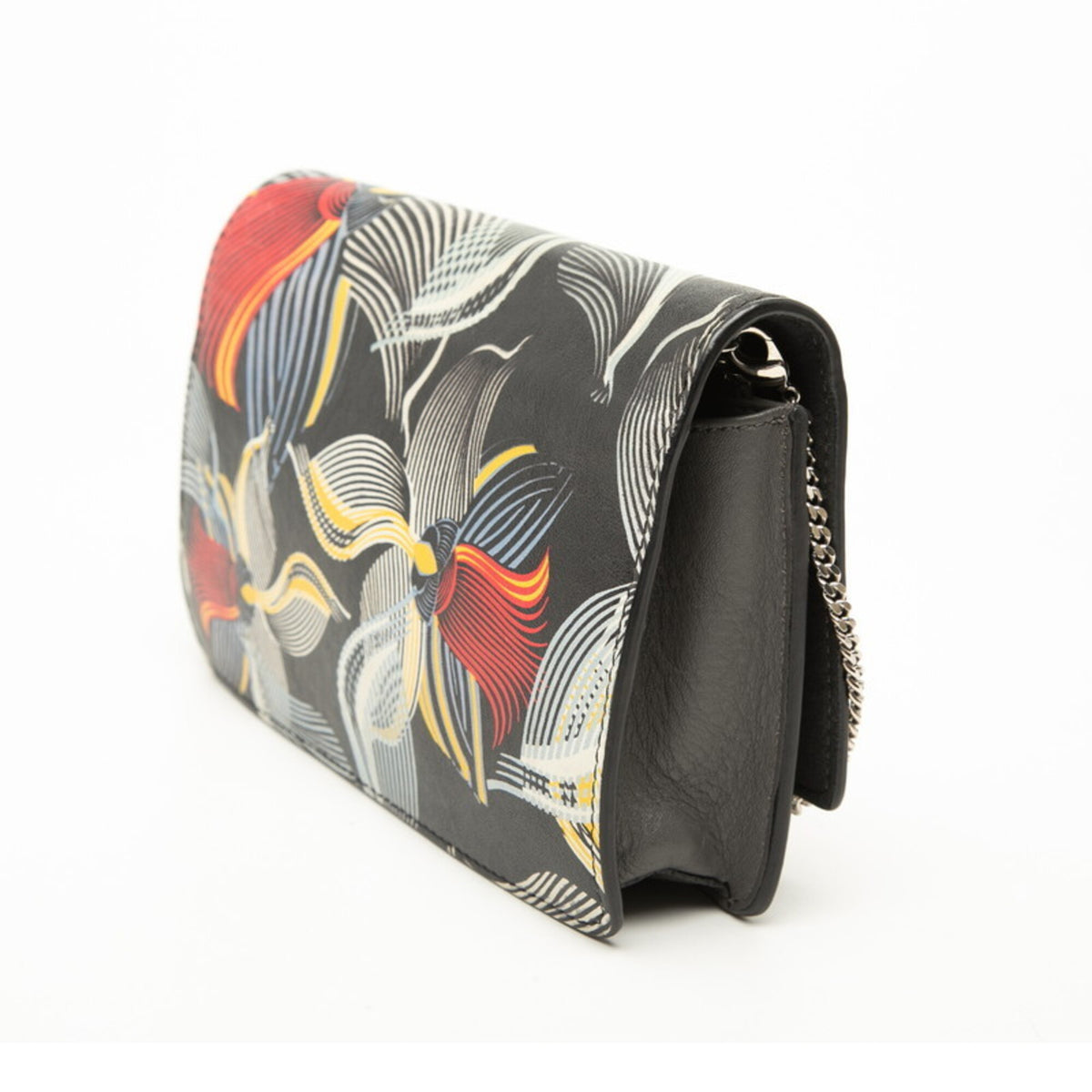 Fendi Black Gray Multi-Color Leather Shoulder Bag (Pre-Owned)