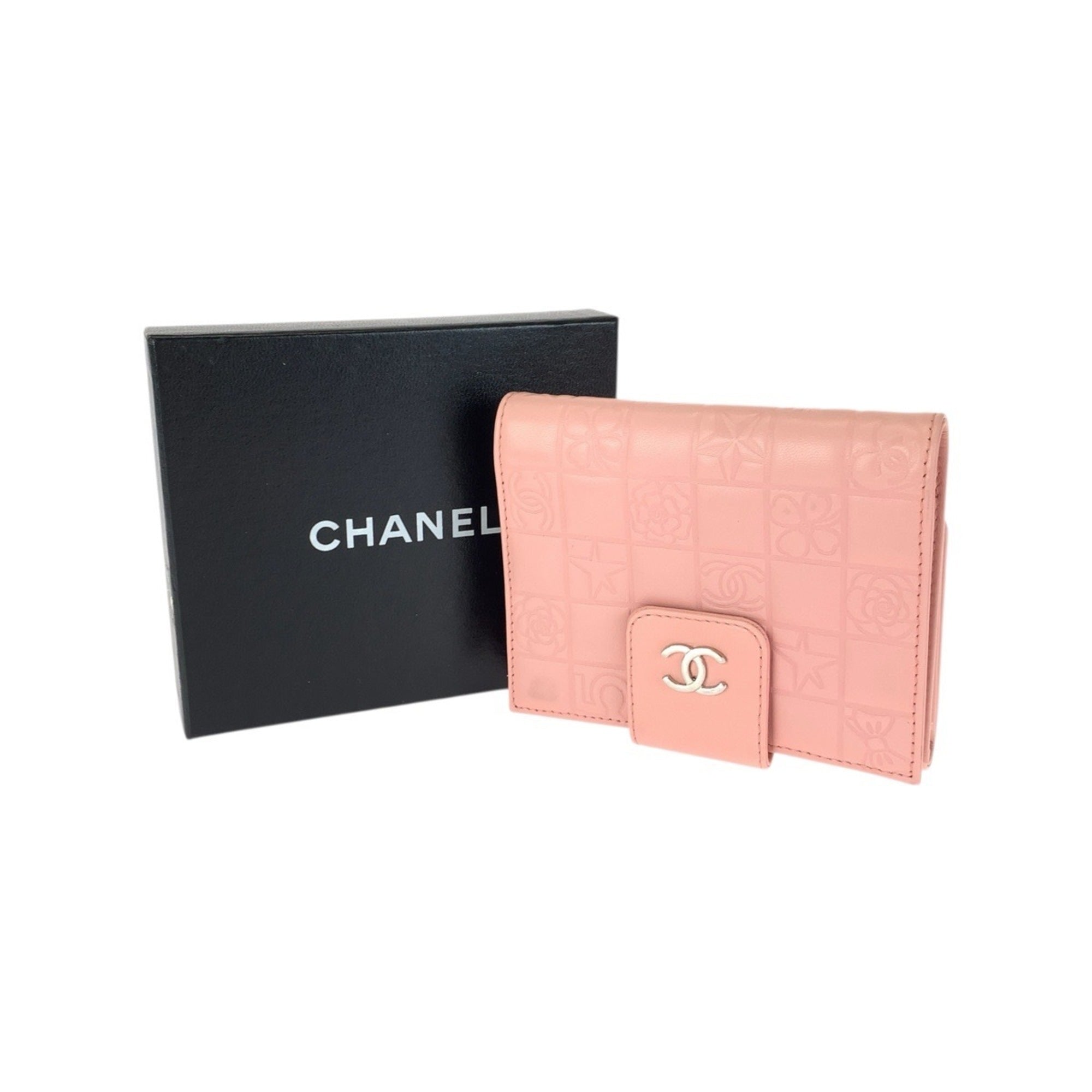 Chanel Pink Leather Wallet (Bi-Fold) (Pre-Owned)