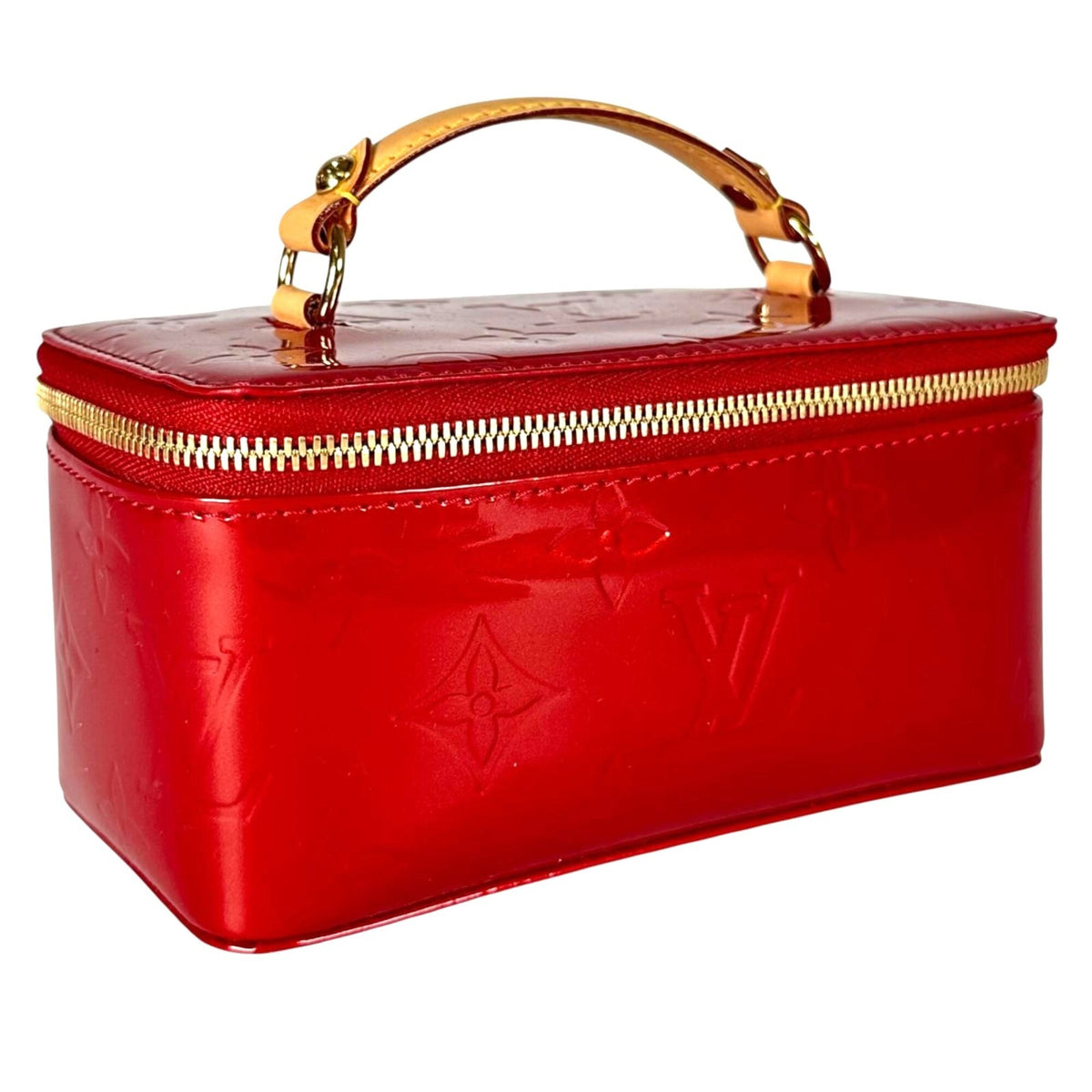 Louis Vuitton Pomme D'amour Red Color Monogram Vernis Handbag (Pre-Owned)