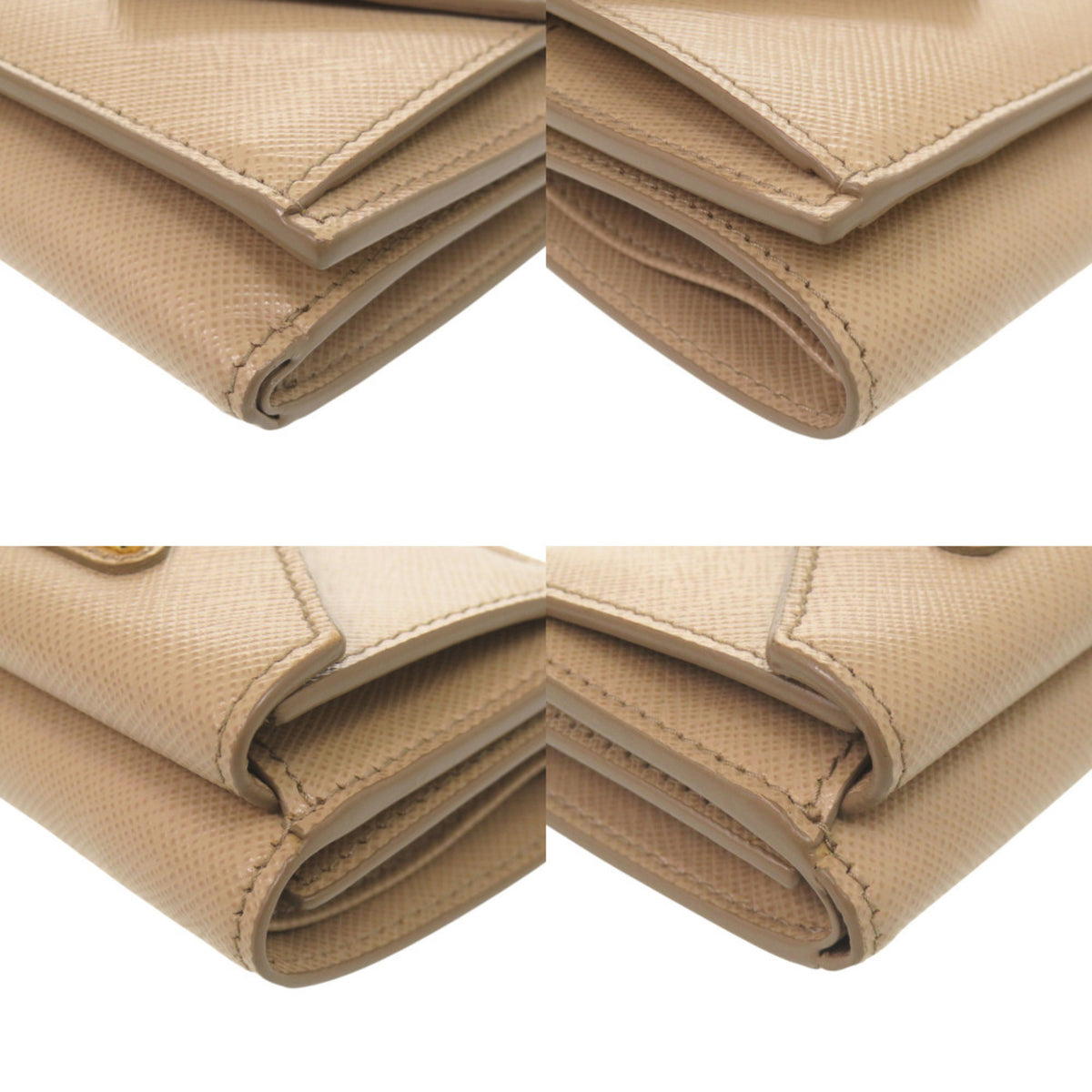 Prada Beige Saffiano Wallet (Tri-Fold) (Pre-Owned)