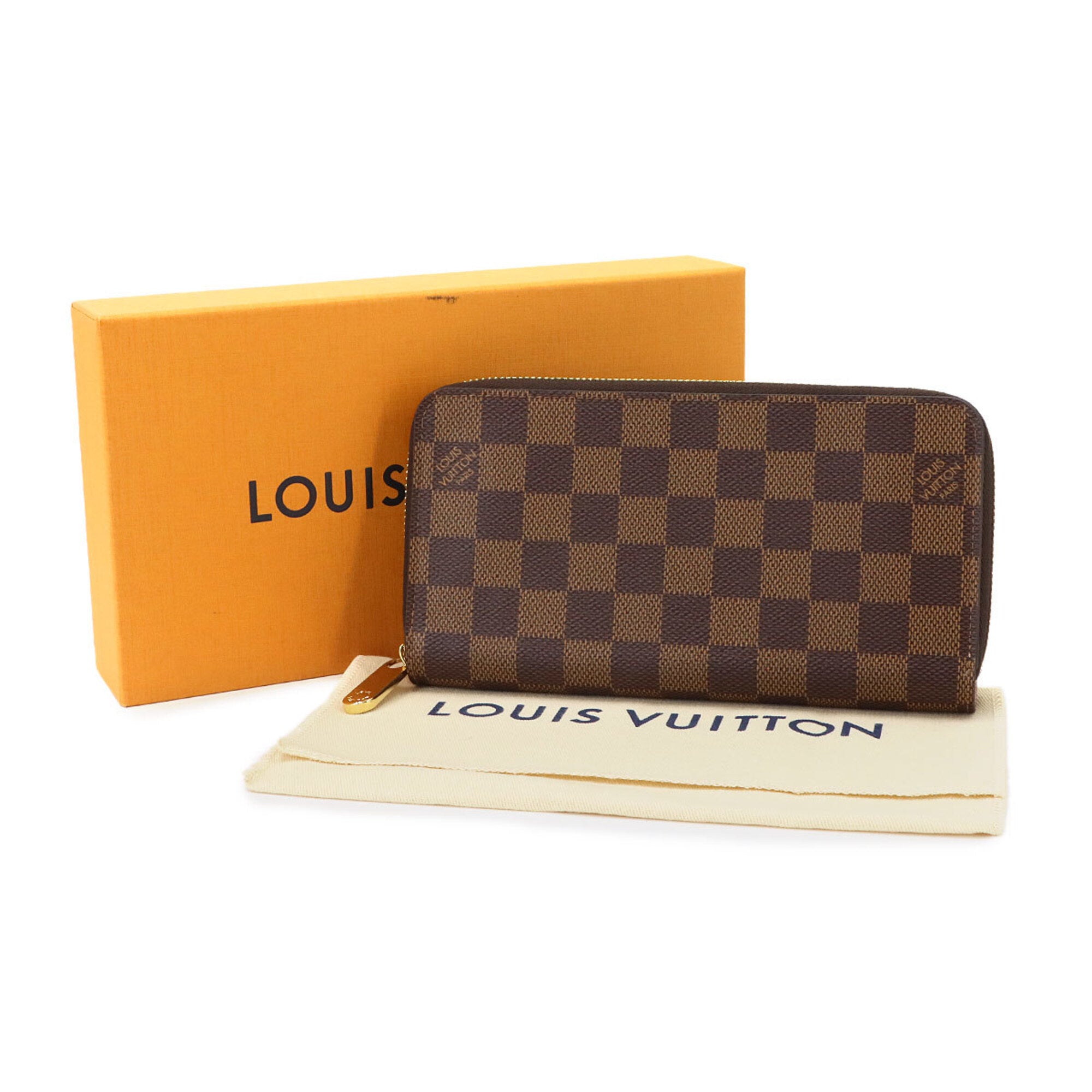 Louis Vuitton Damier Canvas Ebene Rose Ballerine Damier Canvas Long Wallet (Bi-Fold) (Pre-Owned)