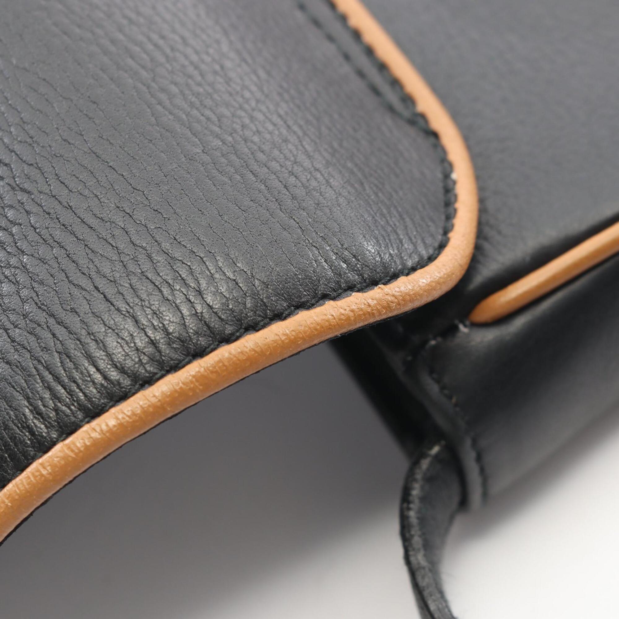 Celine Black Leather Handbag Shoulder Bag (Pre-Owned)