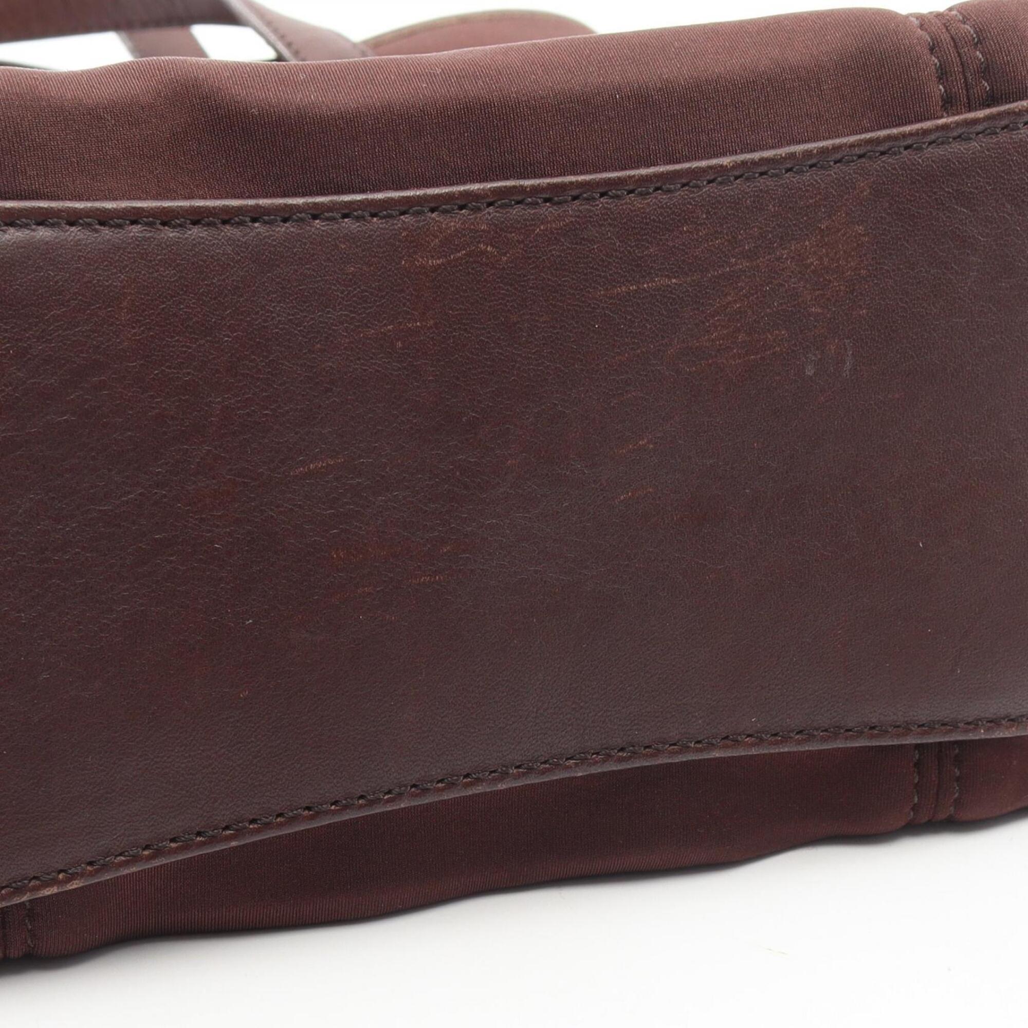 Coach Brown Leather Elastane Handbag Tote Bag (Pre-Owned)