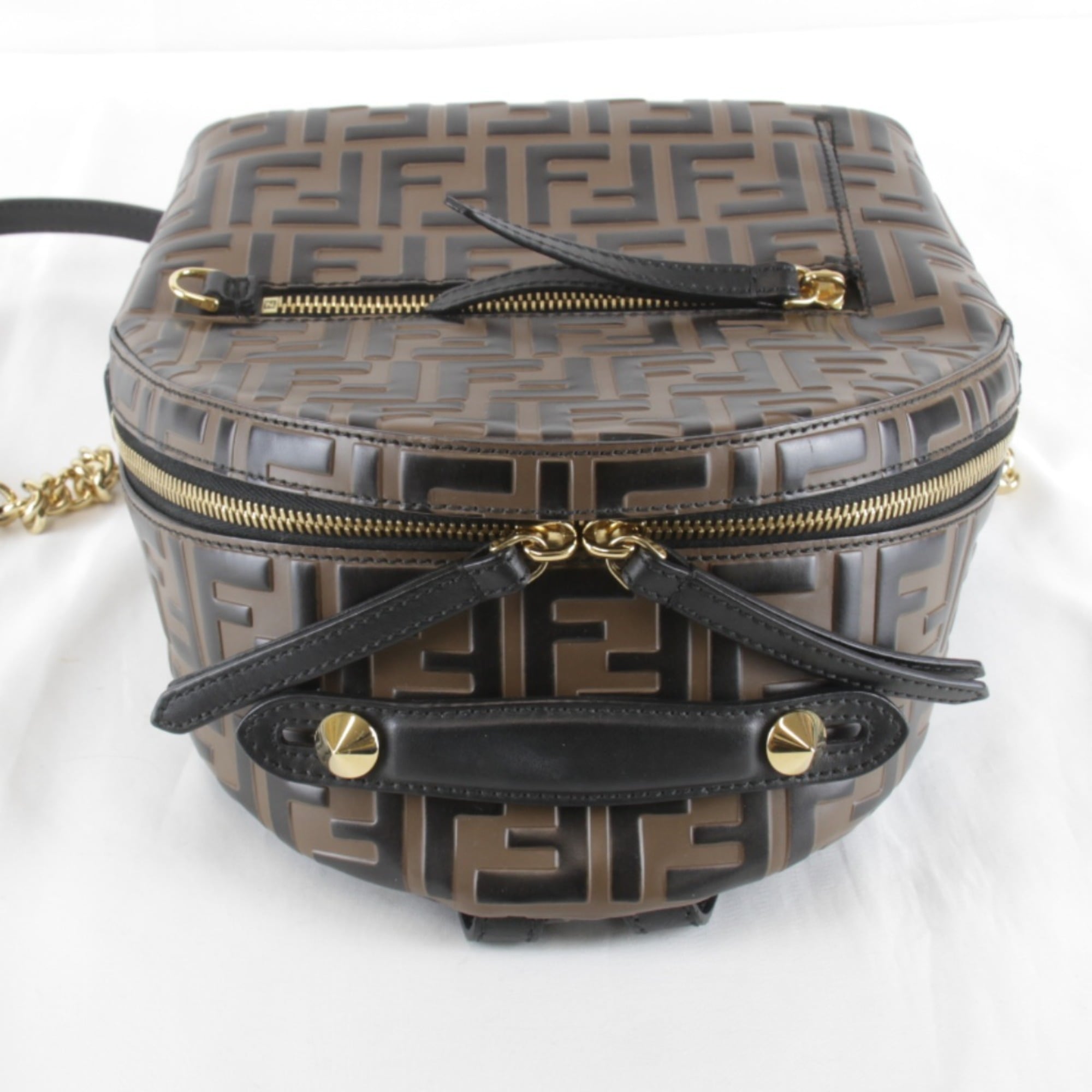 Fendi Zucca Brown Pvc Leather Backpack (Pre-Owned)