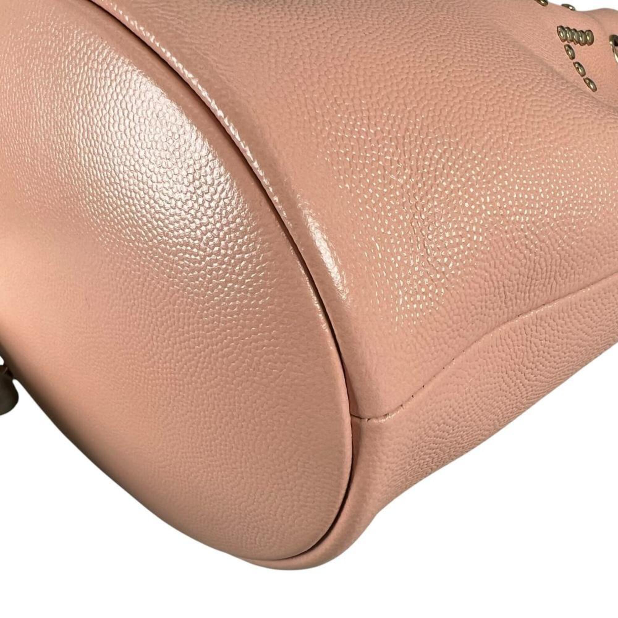 Chanel Pink Grained Calfskin Shoulder Bag (Pre-Owned)