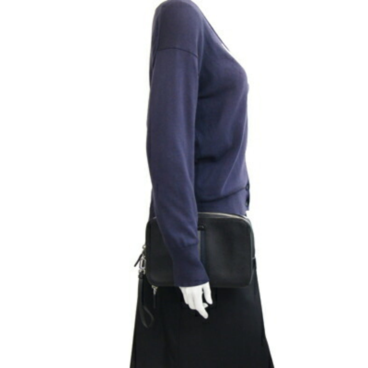 Prada Black Leather Clutch Bag (Pre-Owned)