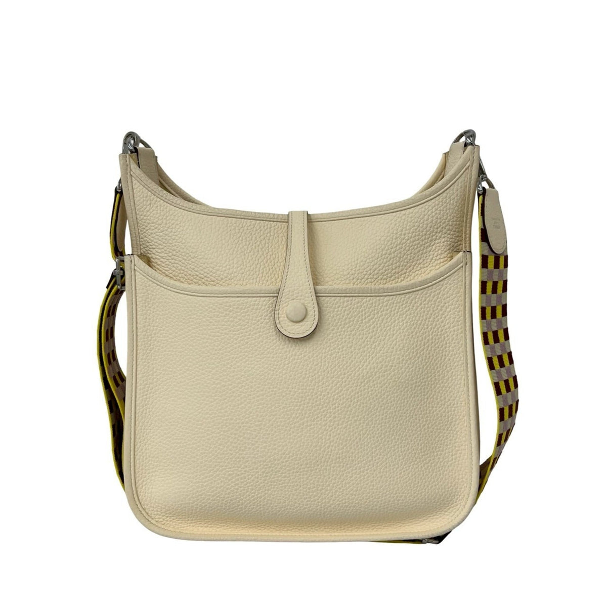 Hermes Beige Taurillon Clemence Leather Shoulder Bag (Pre-Owned)