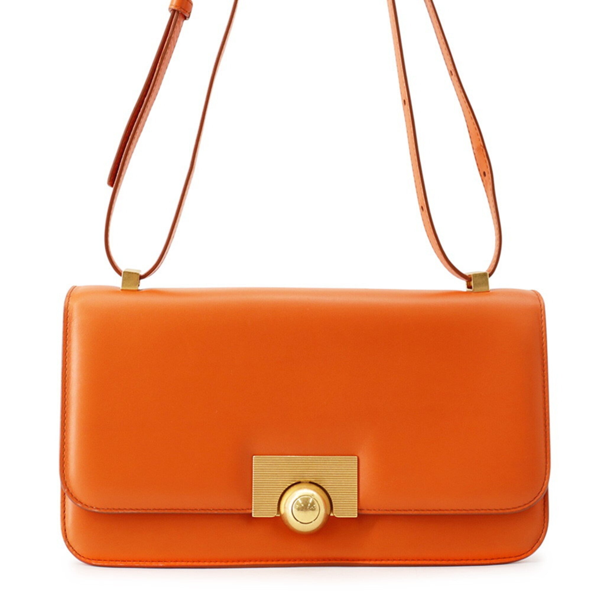 Bottega Veneta Orange Leather Shoulder Bag (Pre-Owned)