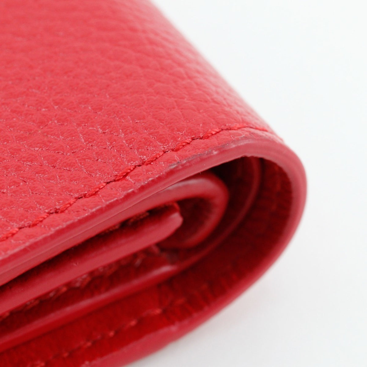 Balenciaga Red Color Leather Wallet (Bi-Fold) (Pre-Owned)