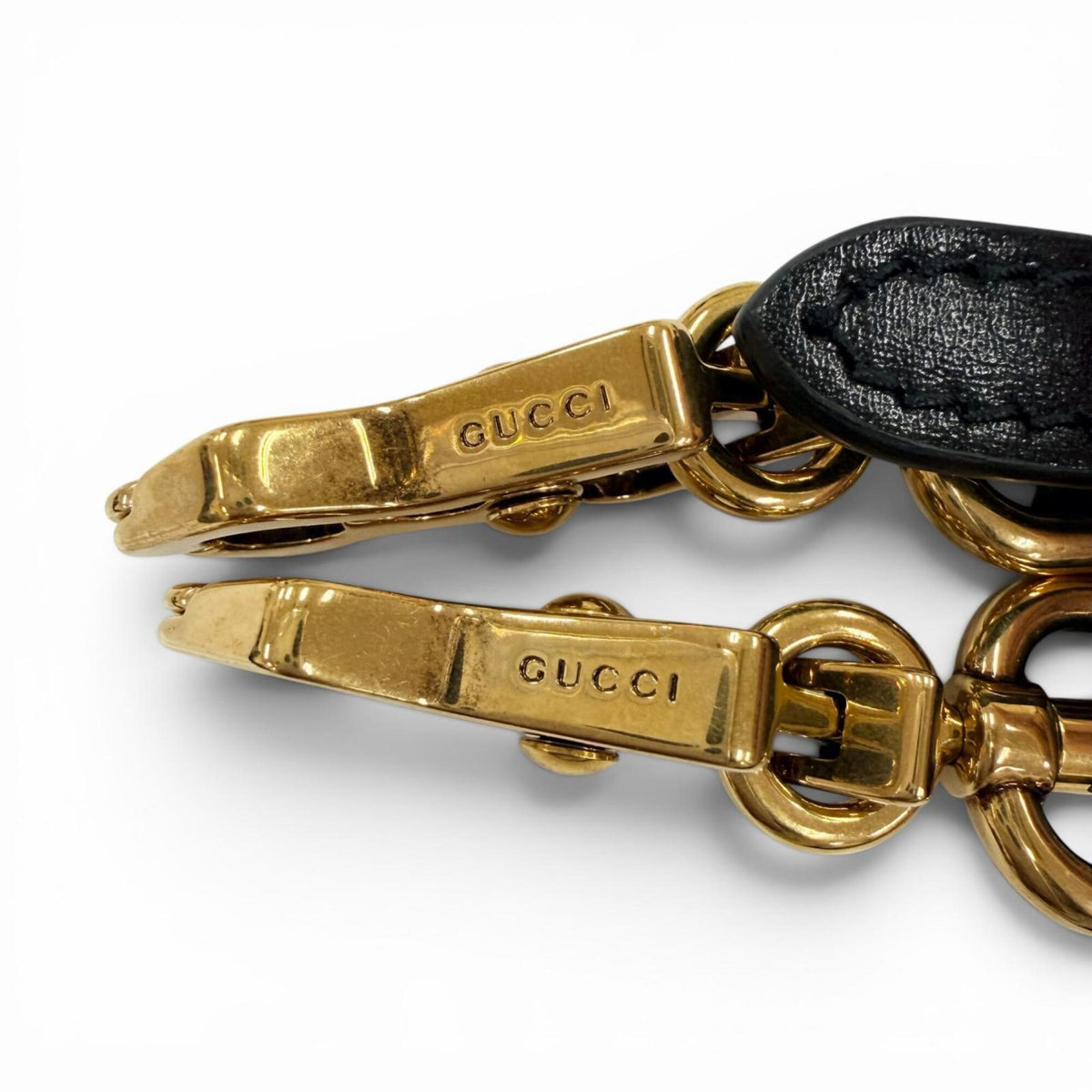 Gucci Black Leather Handbag Shoulder Bag (Pre-Owned)