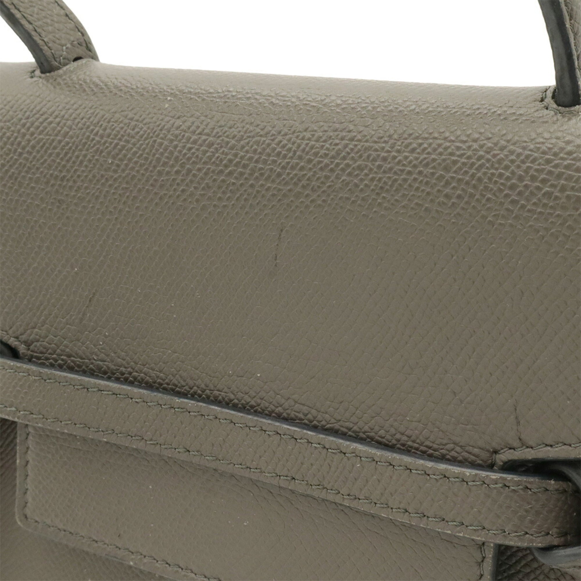 Celine Gray Leather Handbag Shoulder Bag (Pre-Owned)