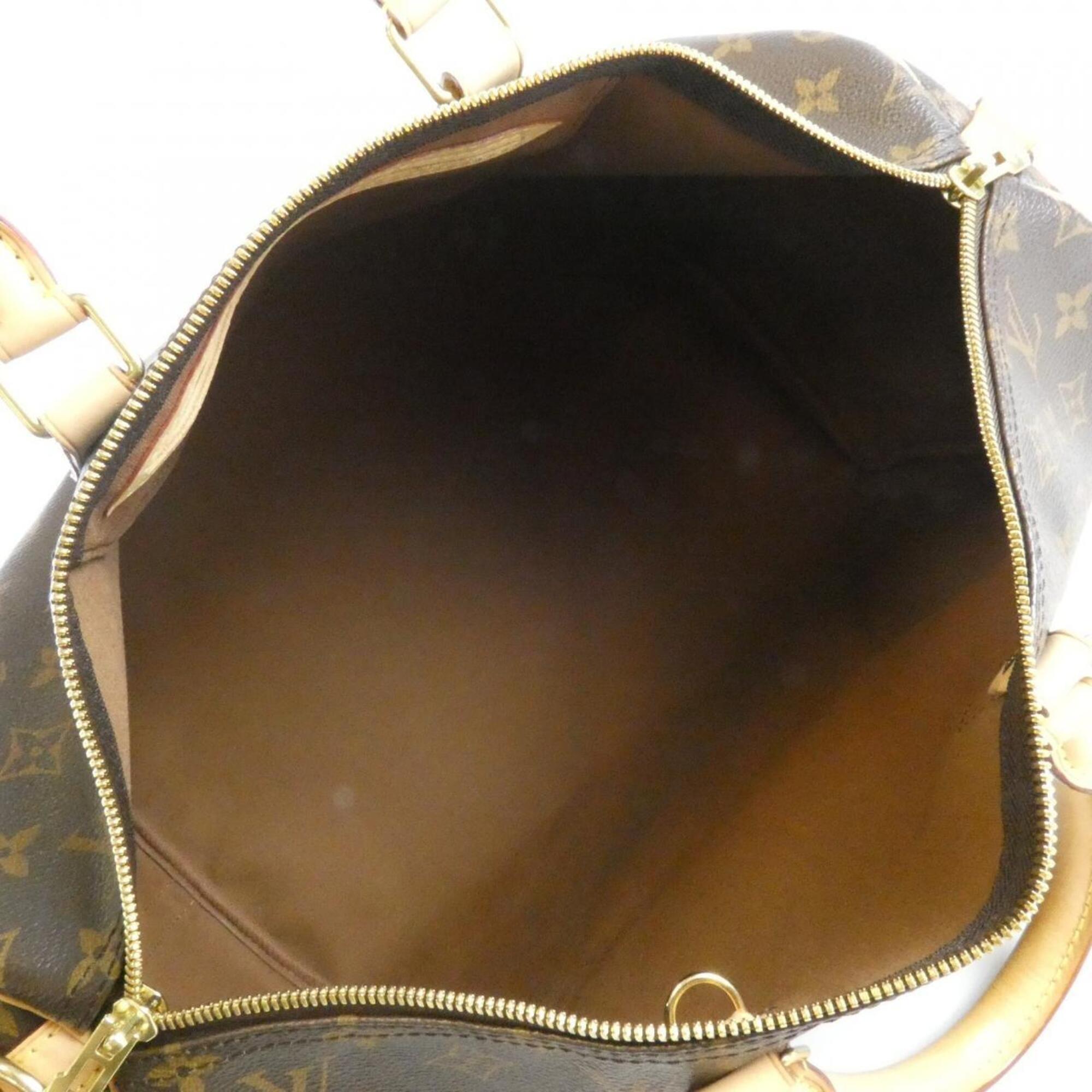 Louis Vuitton Monogram Marron Coated Canvas Boston Bag (Pre-Owned)