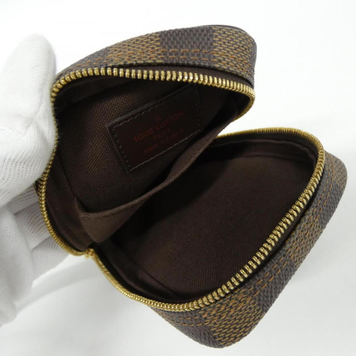 Louis Vuitton Ebene Coated Canvas Handbag Pouch (Pre-Owned)