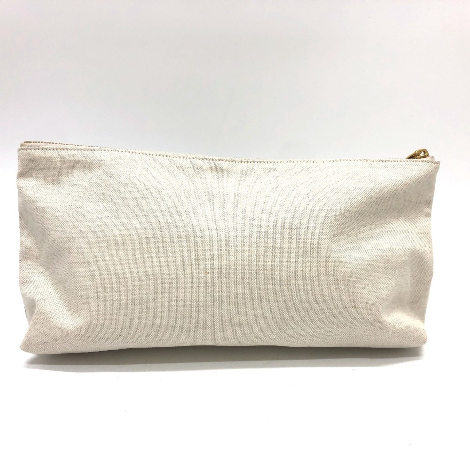 Bottega Veneta Beige Canvas Pouch (Pre-Owned)