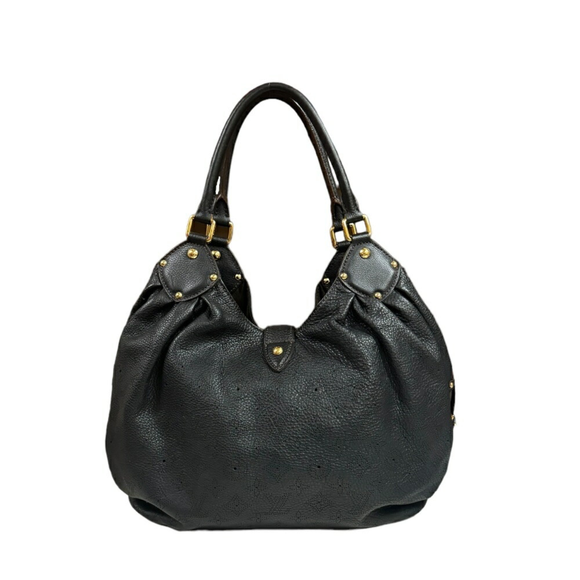 Louis Vuitton Black Noir Mahina Leather Handbag (Pre-Owned)