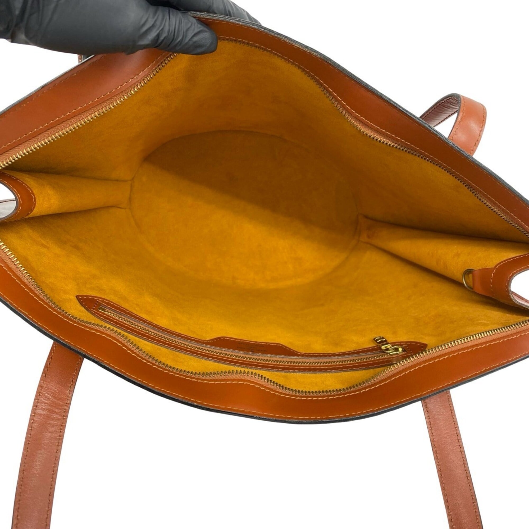 Louis Vuitton Brown Leather Shoulder Bag Tote Bag (Pre-Owned)