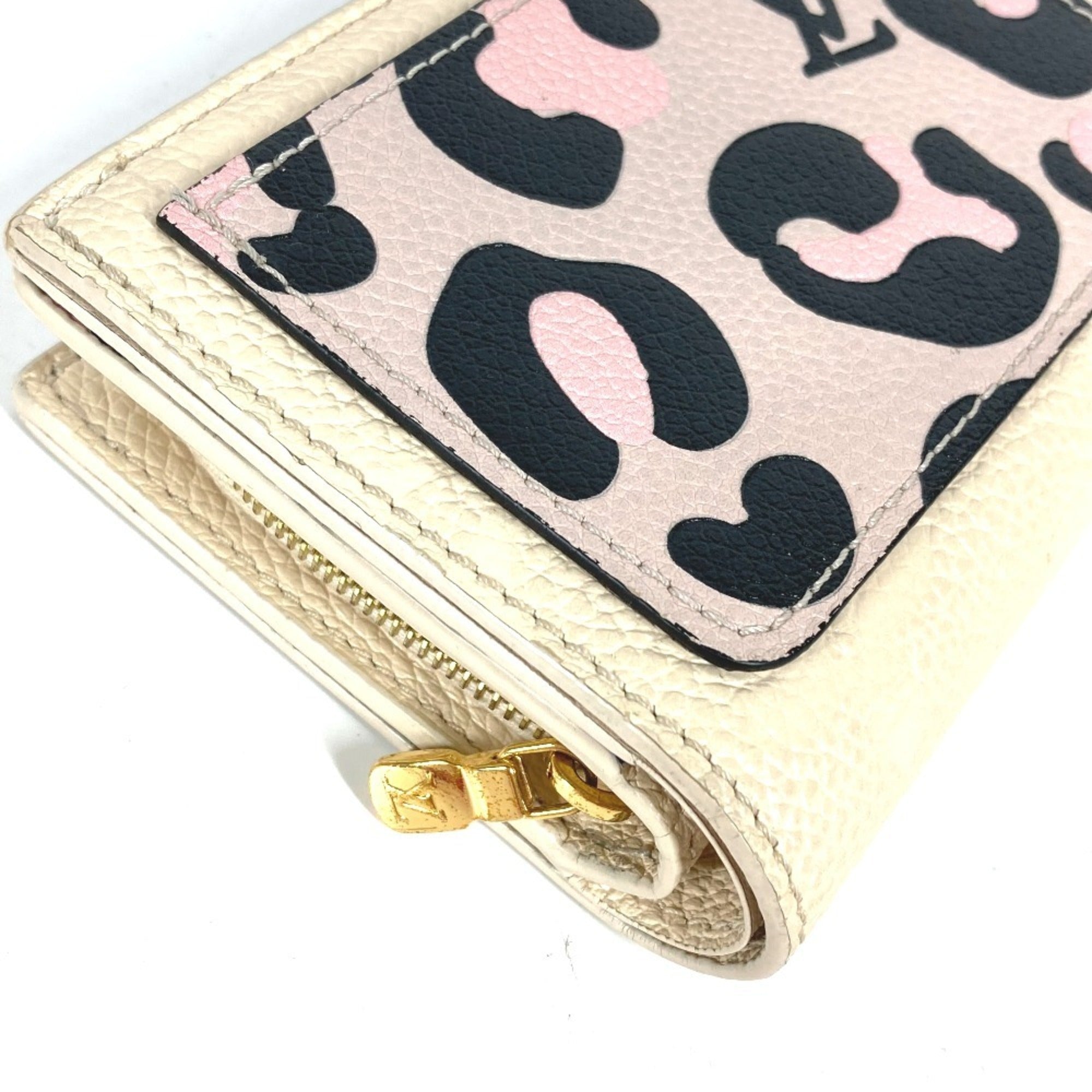 Louis Vuitton Monogram Empreinte Beige Leopard Monogram Empreinte Bill Wallet (Bi-Fold) (Pre-Owned)