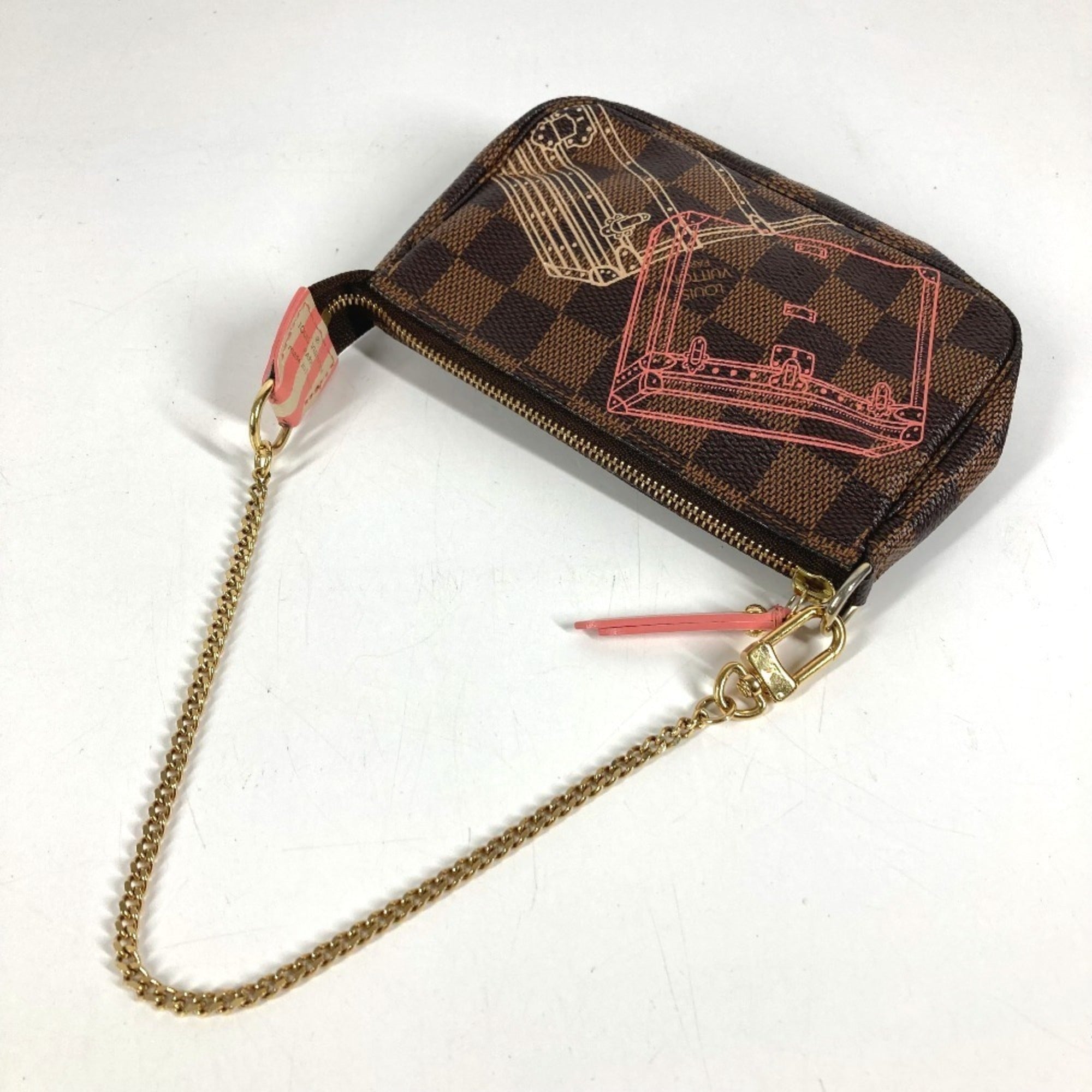 Louis Vuitton Damier Brown Ebene Damier Canvas Handbag Pouch (Pre-Owned)