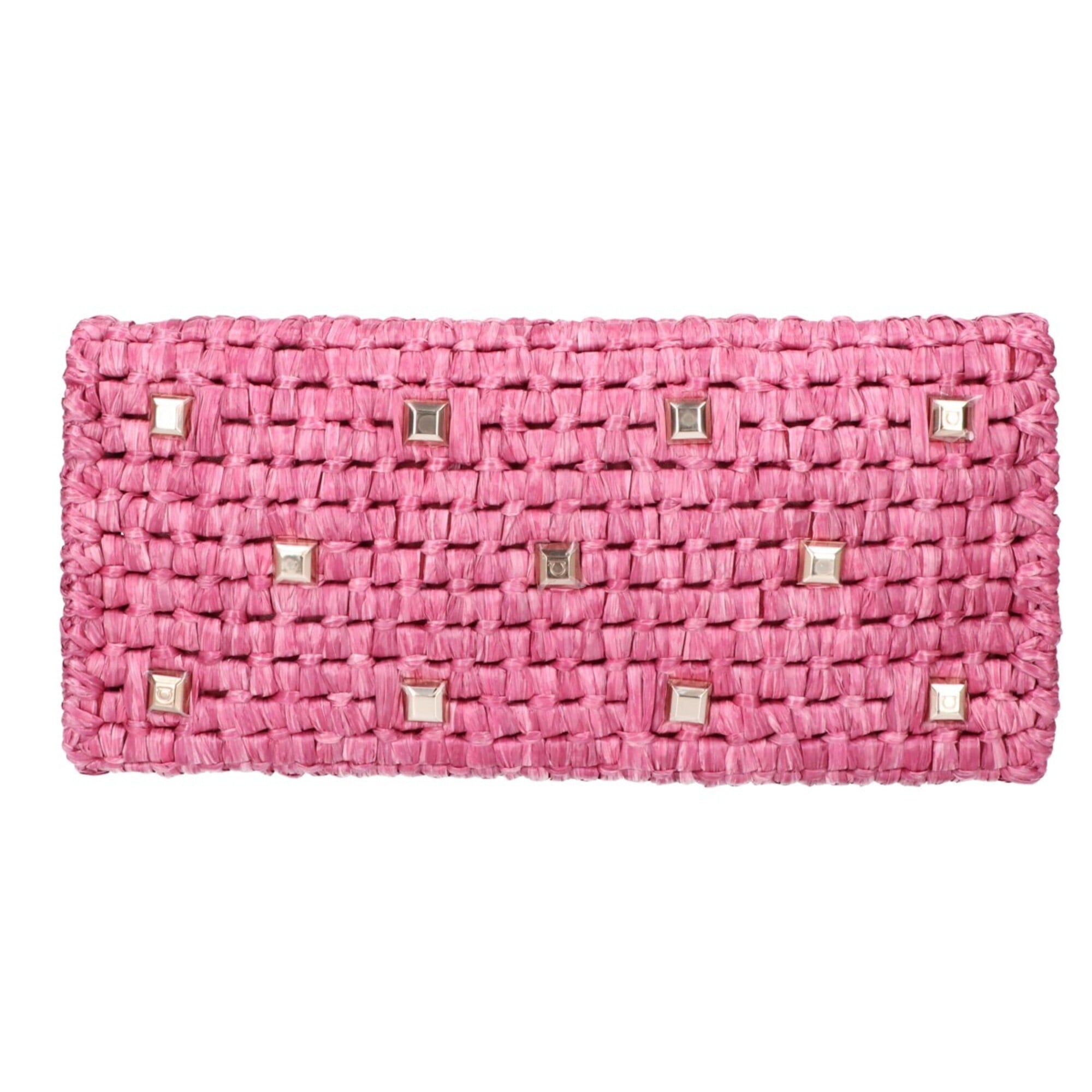 Salvatore Ferragamo Pink Raffia Handbag (Pre-Owned)