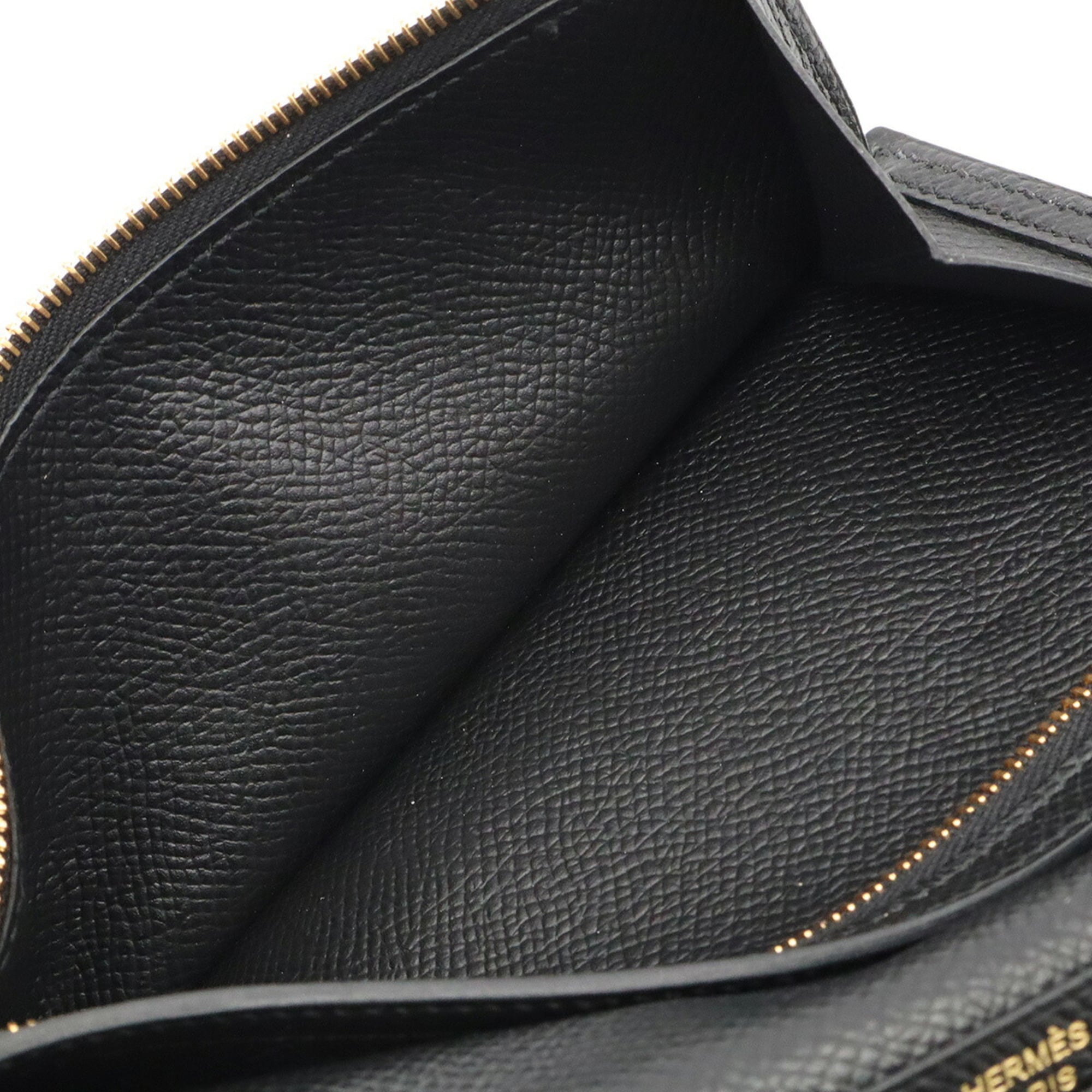 Hermes Black Epsom Leather Long Wallet (Bi-Fold) (Pre-Owned)