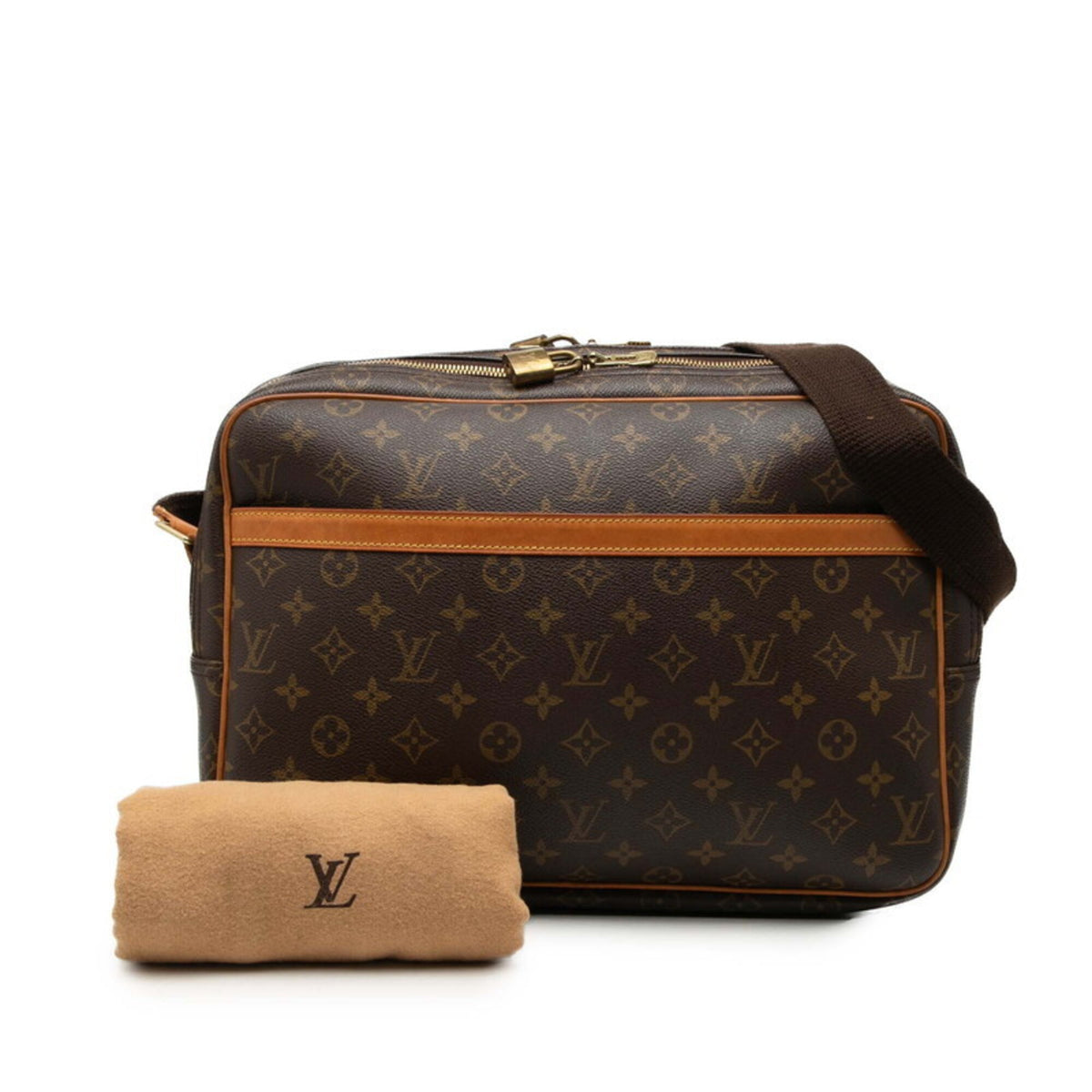 Louis Vuitton Brown Pvc Leather Shoulder Bag (Pre-Owned)