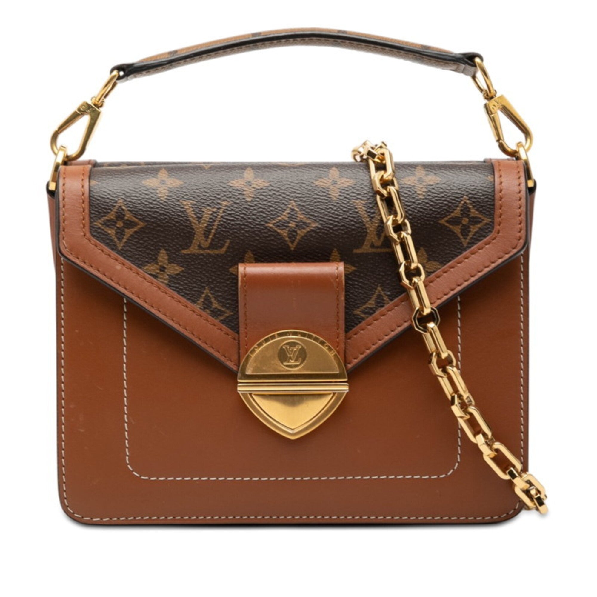 Louis Vuitton Brown Pvc Leather Handbag Shoulder Bag (Pre-Owned)