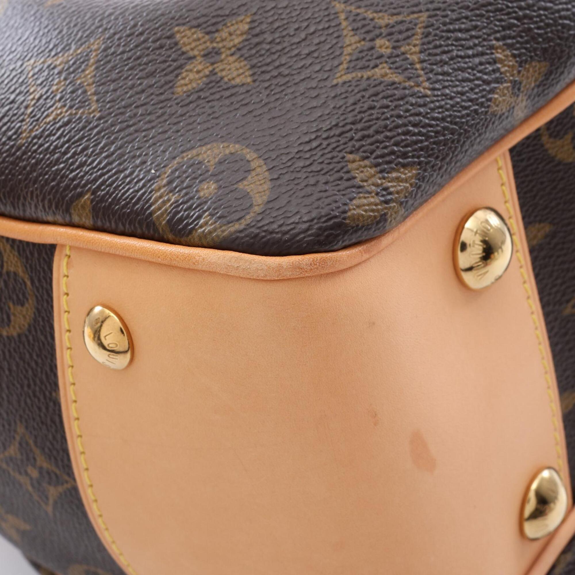 Louis Vuitton Brown Monogram Pvc Coated Canvas Leather Handbag (Pre-Owned)