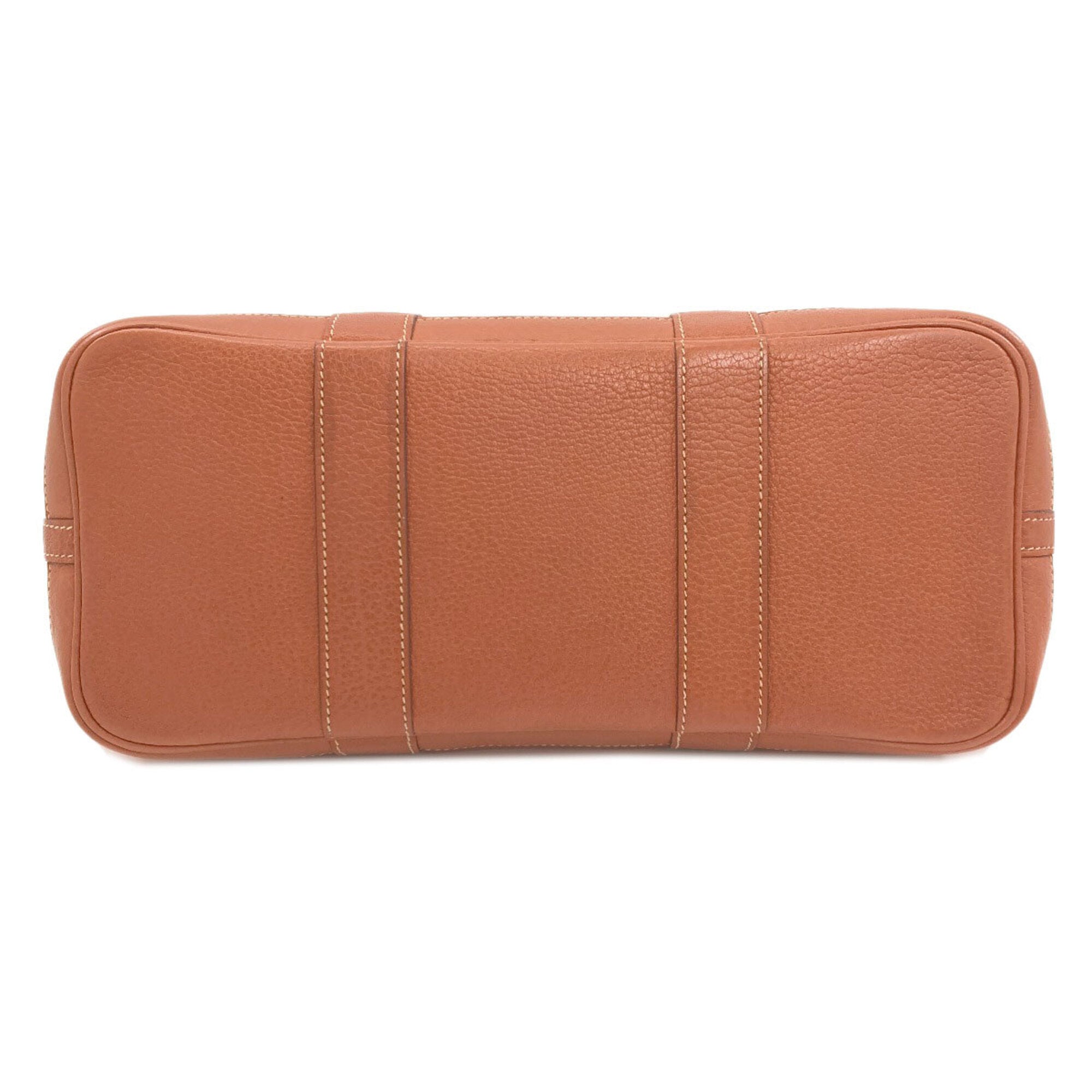 Hermes Brown Orange Canvas Negonda Leather Handbag (Pre-Owned)