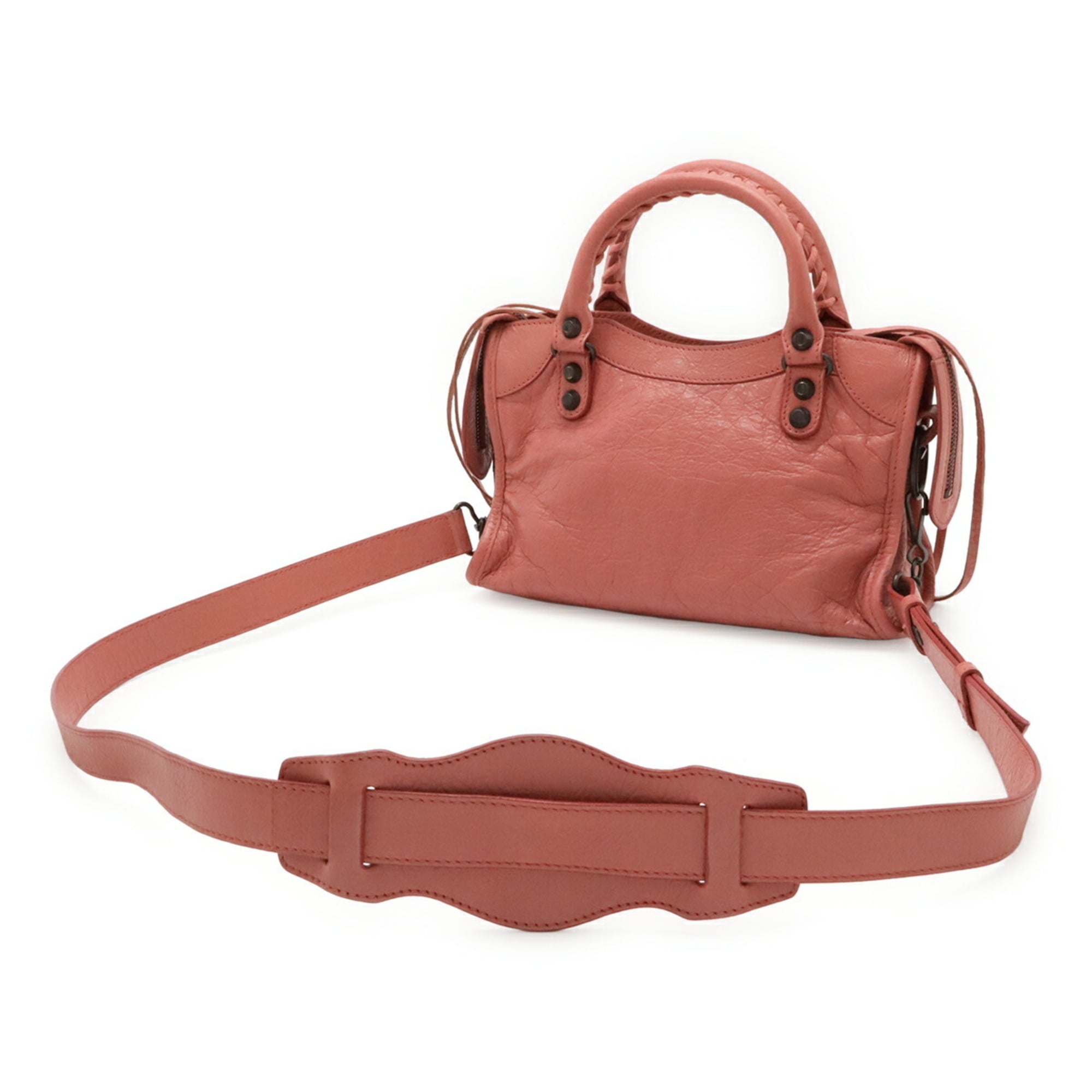 Balenciaga Pink Leather Handbag Shoulder Bag (Pre-Owned)