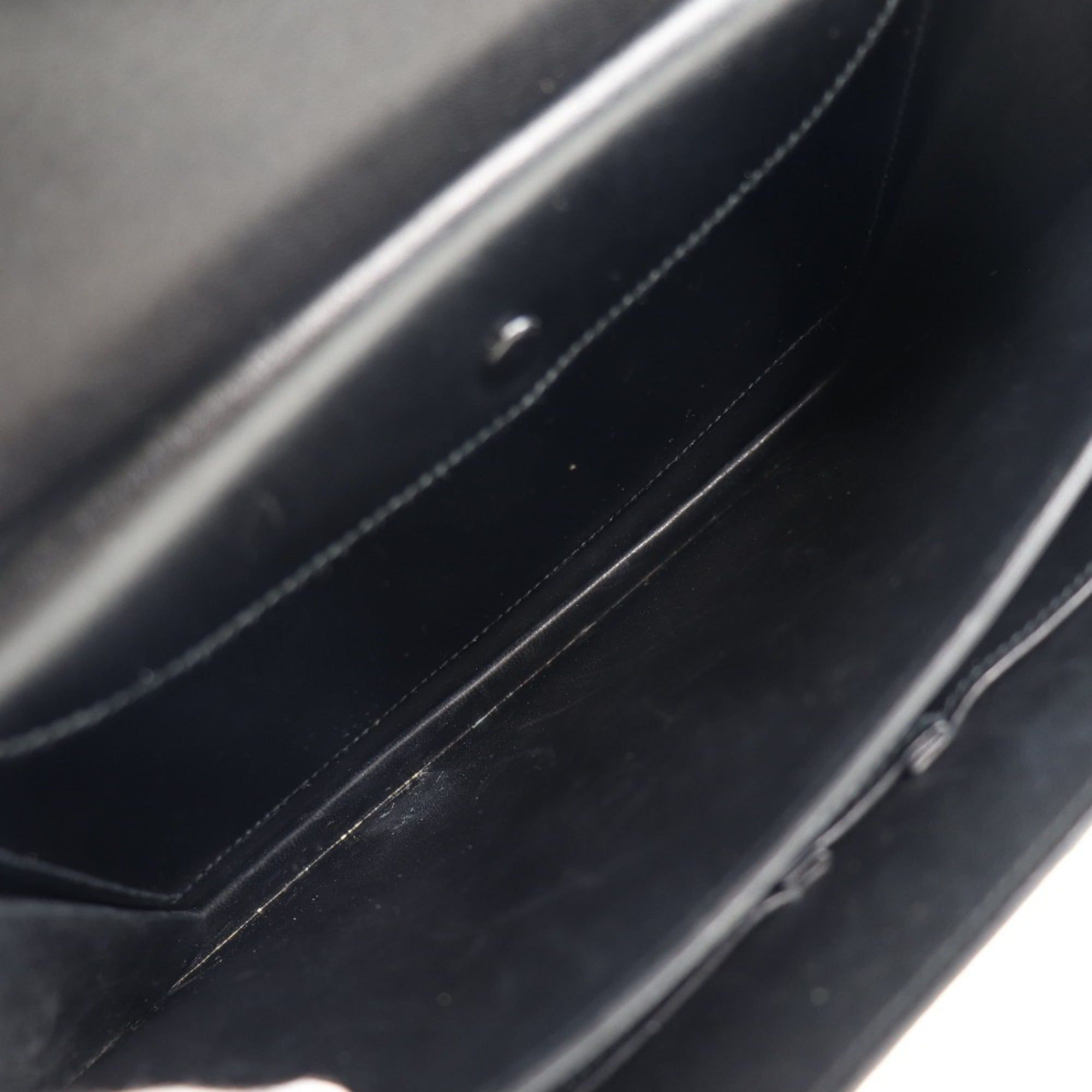 Hermes Black Box Calf Leather Handbag (Pre-Owned)