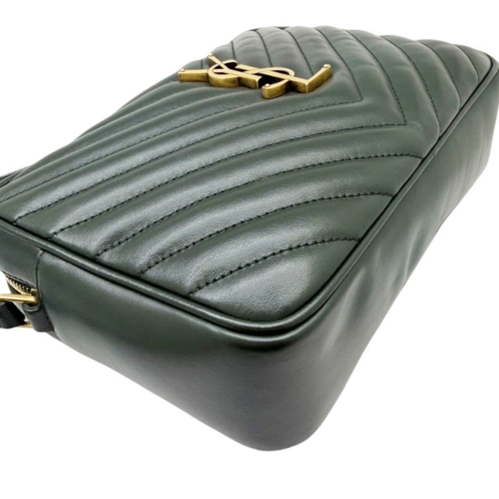 Saint Laurent Green Leather Shoulder Bag (Pre-Owned)