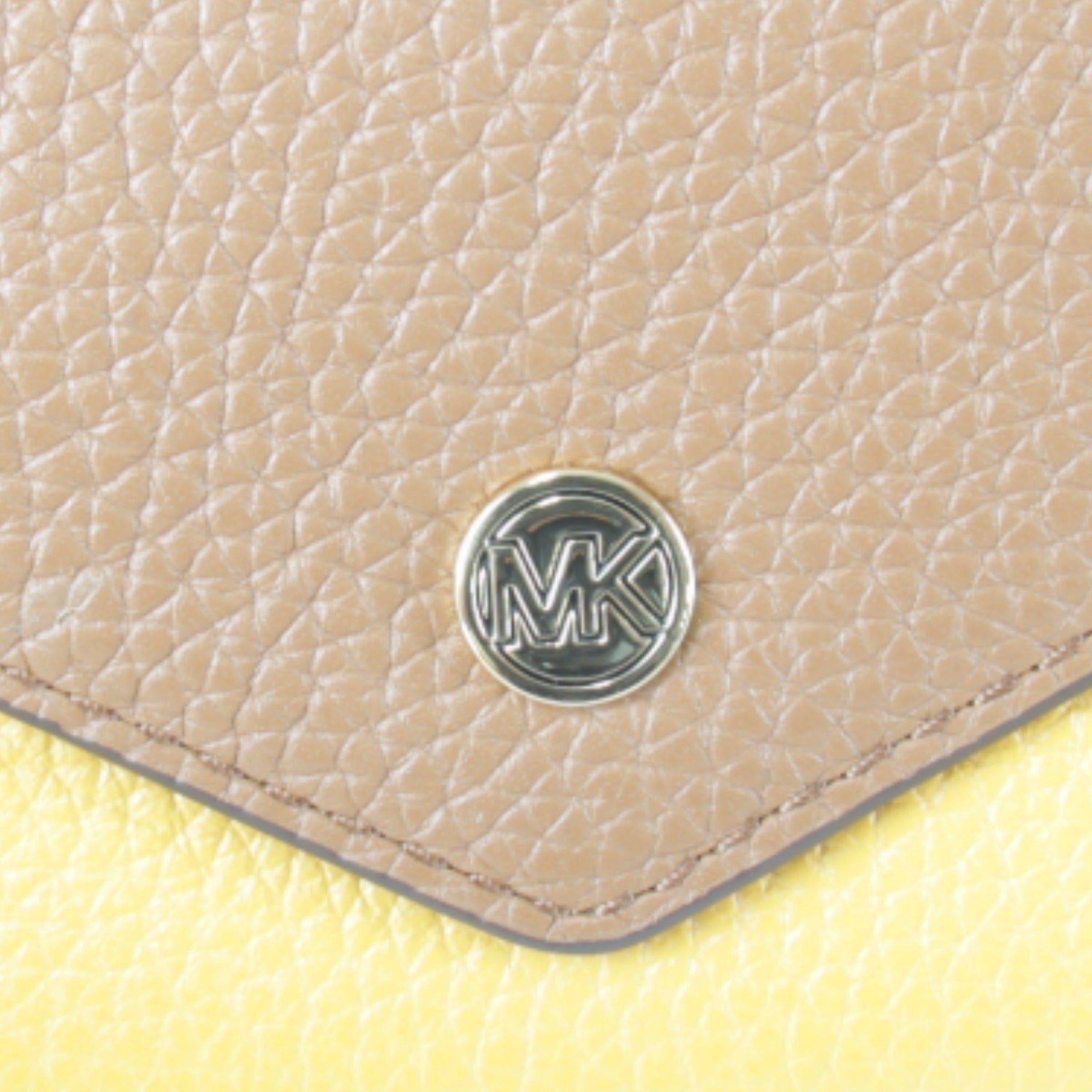 Michael Kors Jet Set Travel Yellow Leather Long Wallet (Bi-Fold) (Pre-Owned)