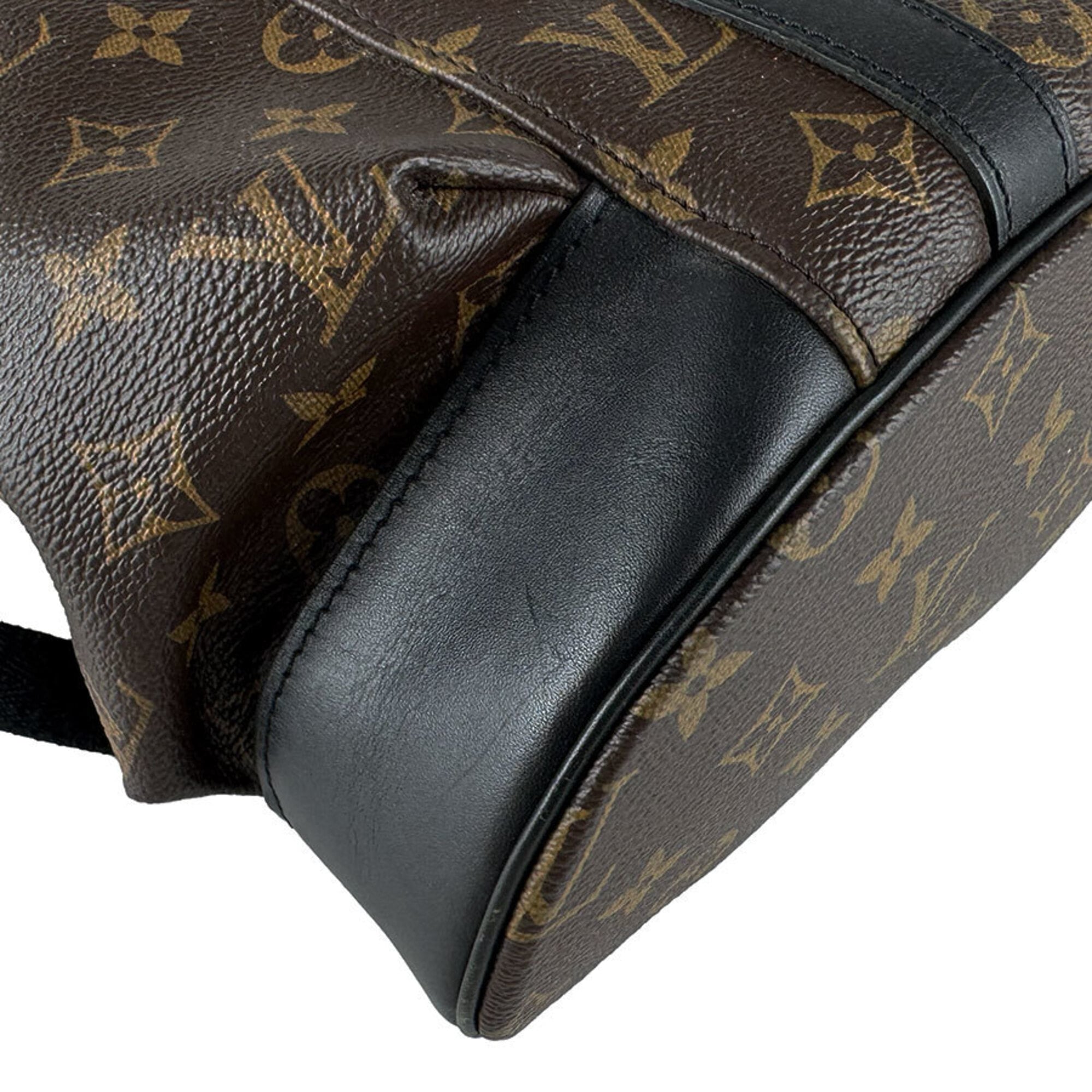 Louis Vuitton Black Brown Monogram Macassar Backpack (Pre-Owned)