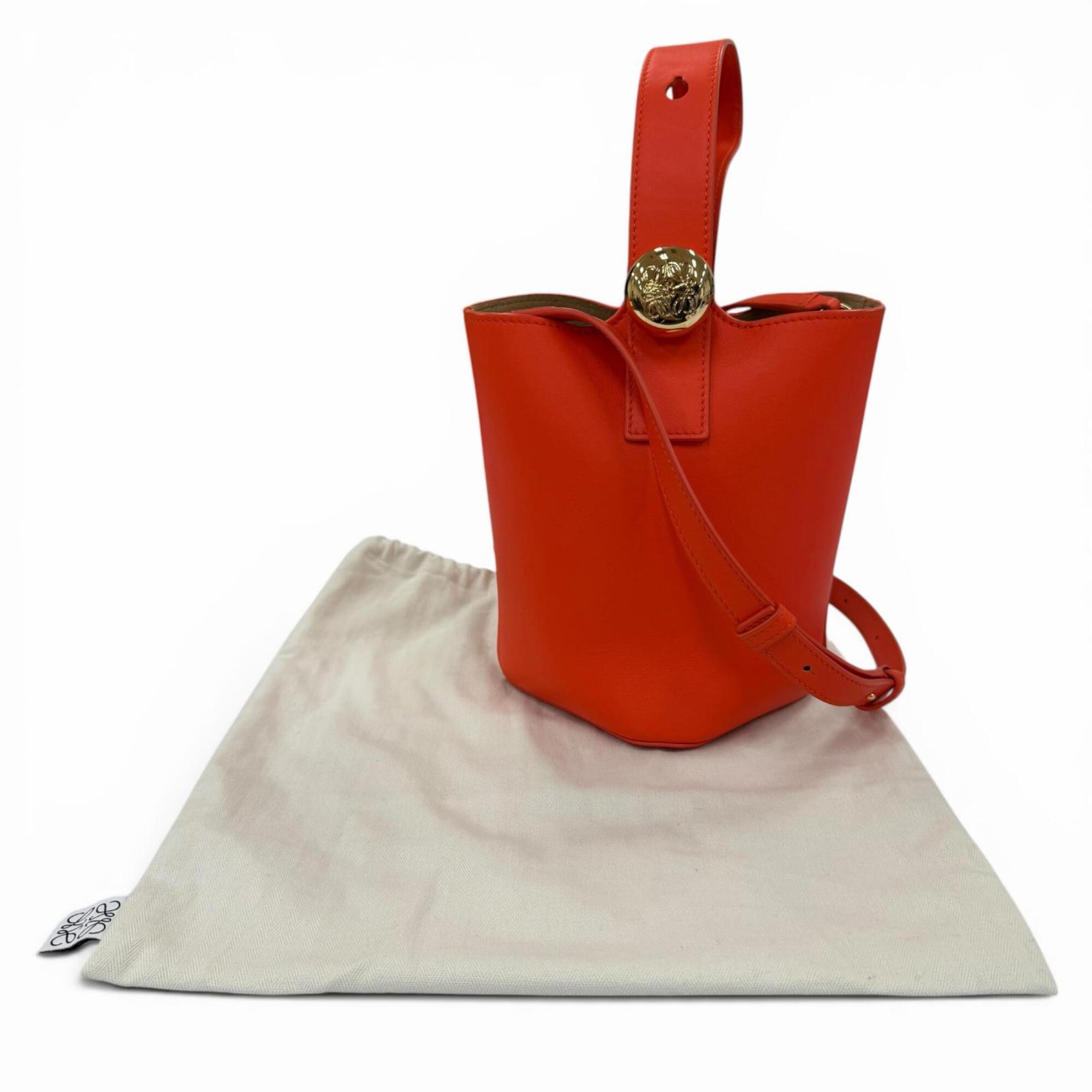 Loewe Orange Leather Handbag Shoulder Bag (Pre-Owned)