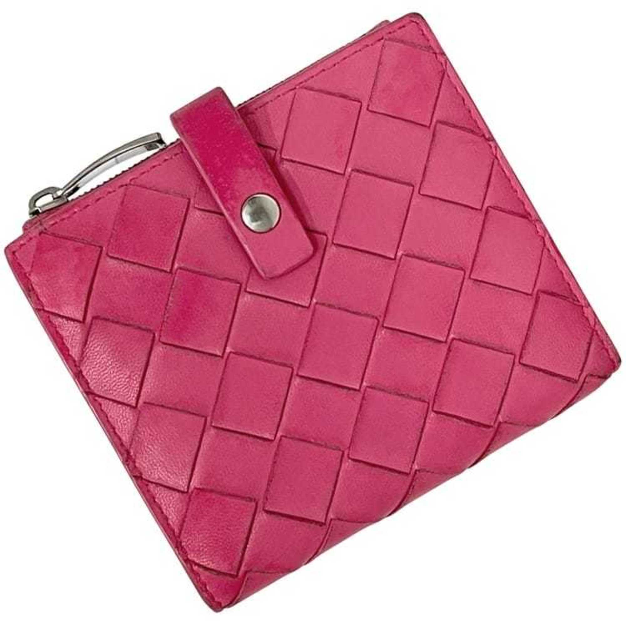 Bottega Veneta Pink Intrecciato Wallet (Bi-Fold) (Pre-Owned)