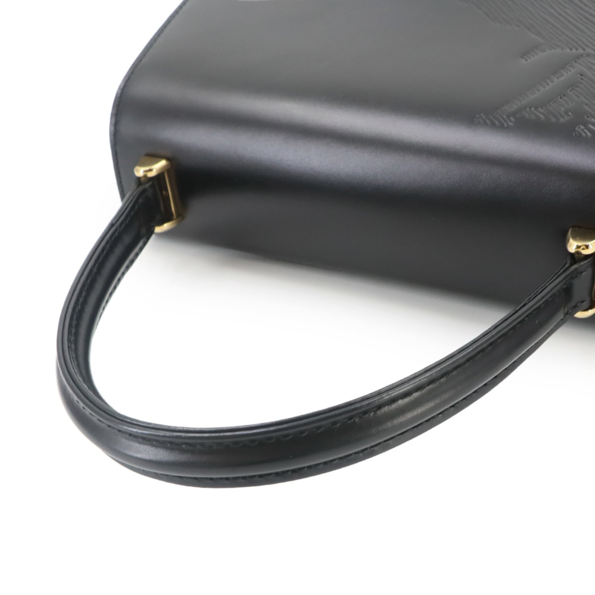 Louis Vuitton Black Noir Leather Handbag (Pre-Owned)