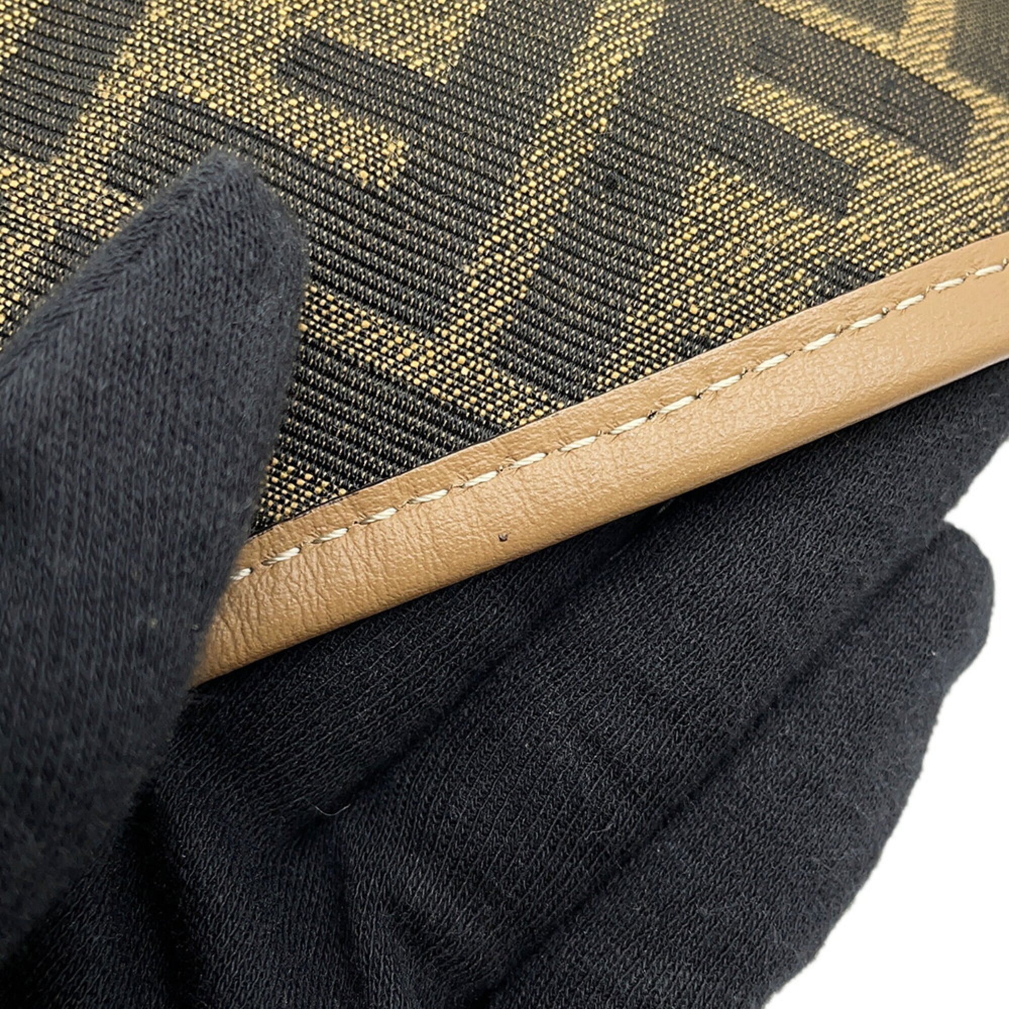 Fendi Brown Leather Canvas (Pre-Owned)