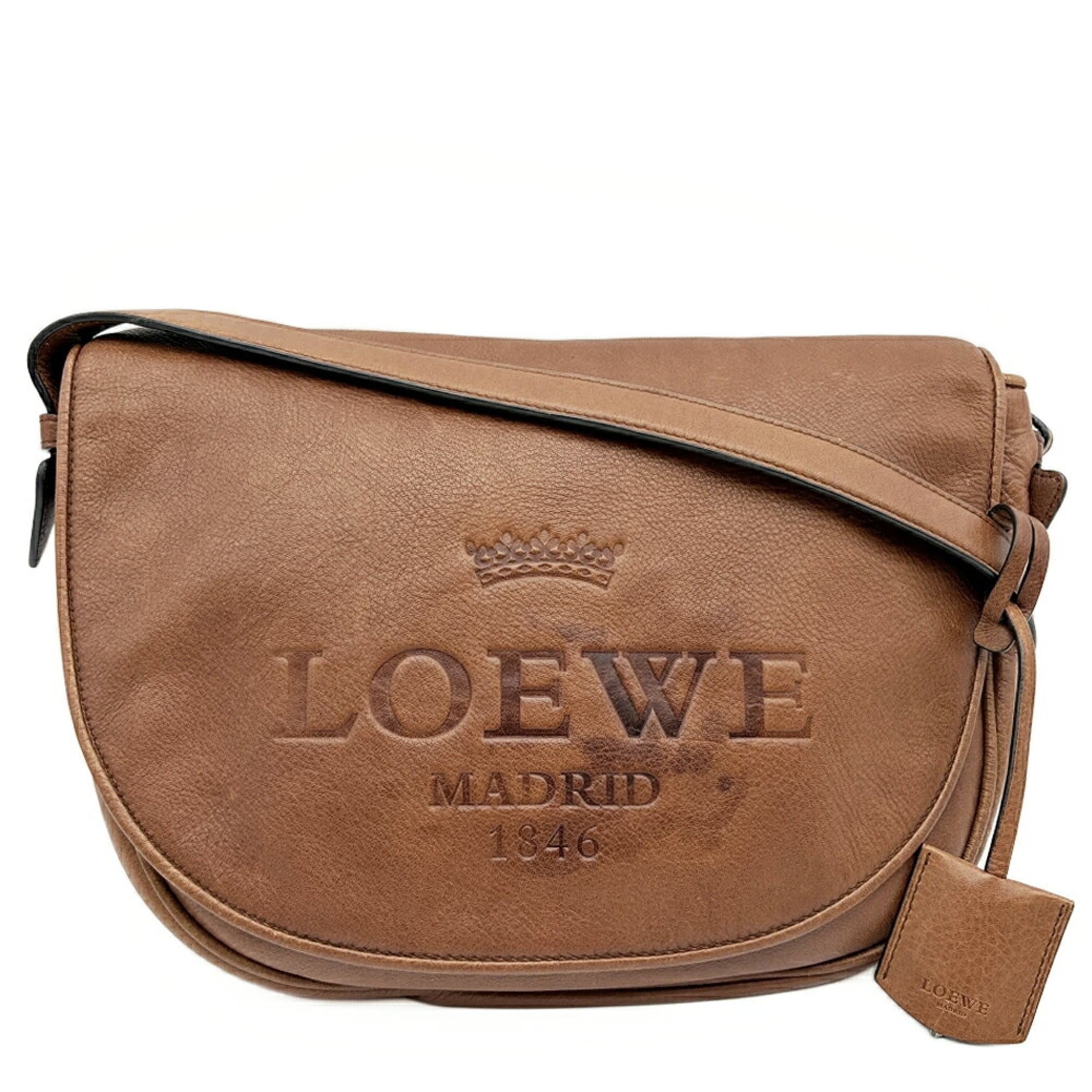 Loewe Brown Leather Shoulder Bag (Pre-Owned)