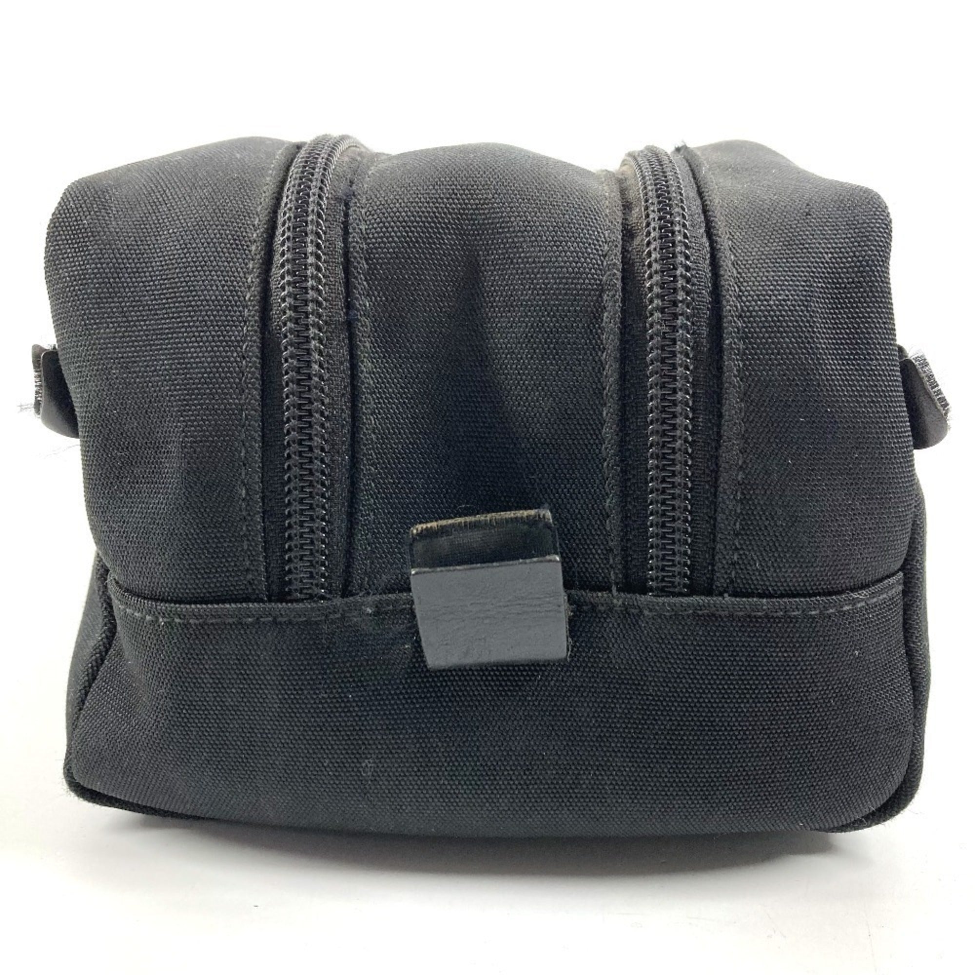 Gucci Black Canvas Leather Clutch Bag Pouch (Pre-Owned)