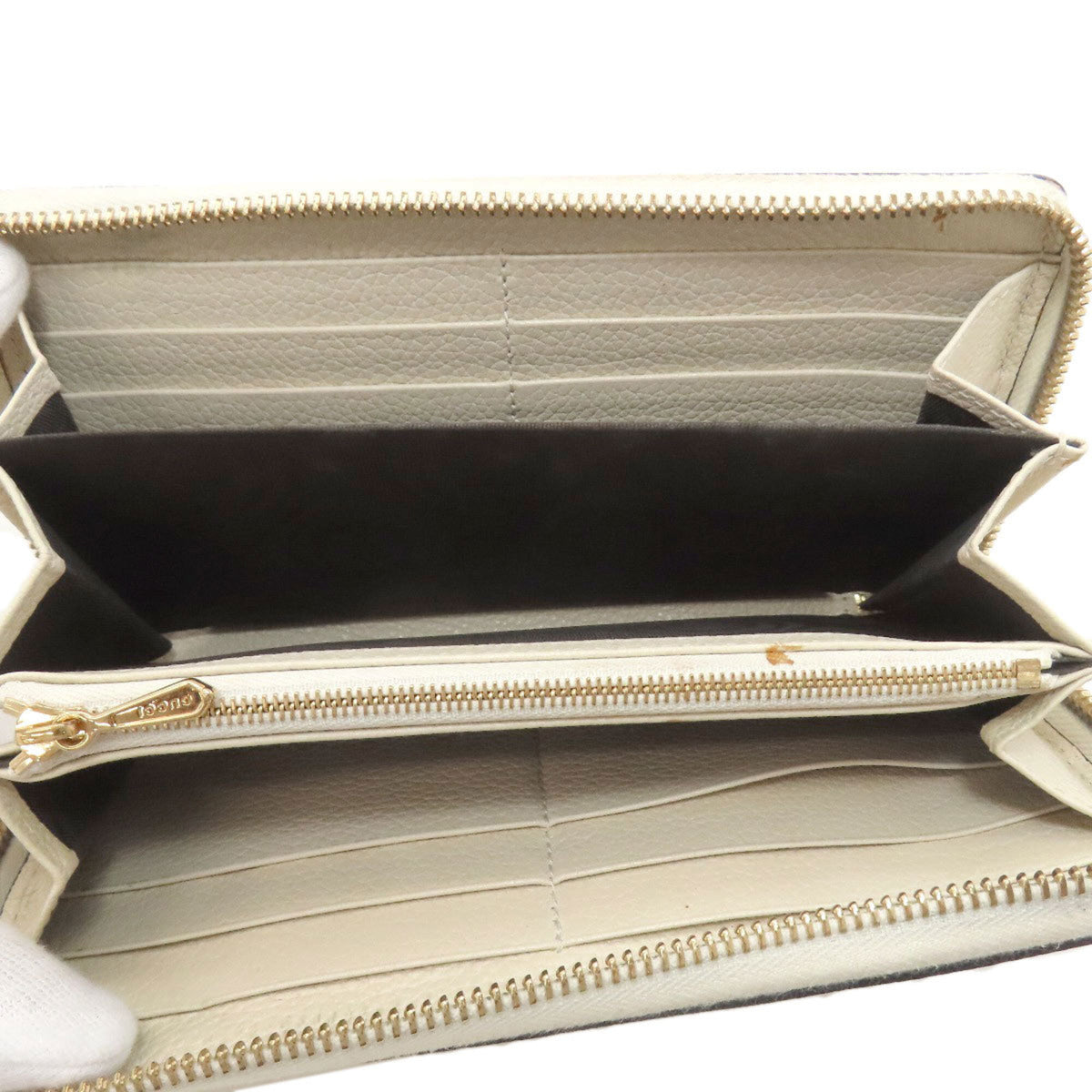 Gucci Ivory Leather Long Wallet (Bi-Fold) (Pre-Owned)