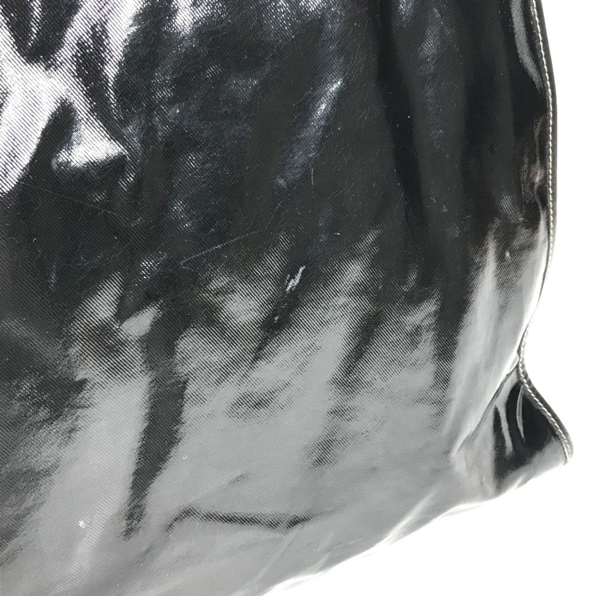 Gucci Hysteria Black Leather Coated Canvas Shoulder Bag Tote Bag (Pre-Owned)