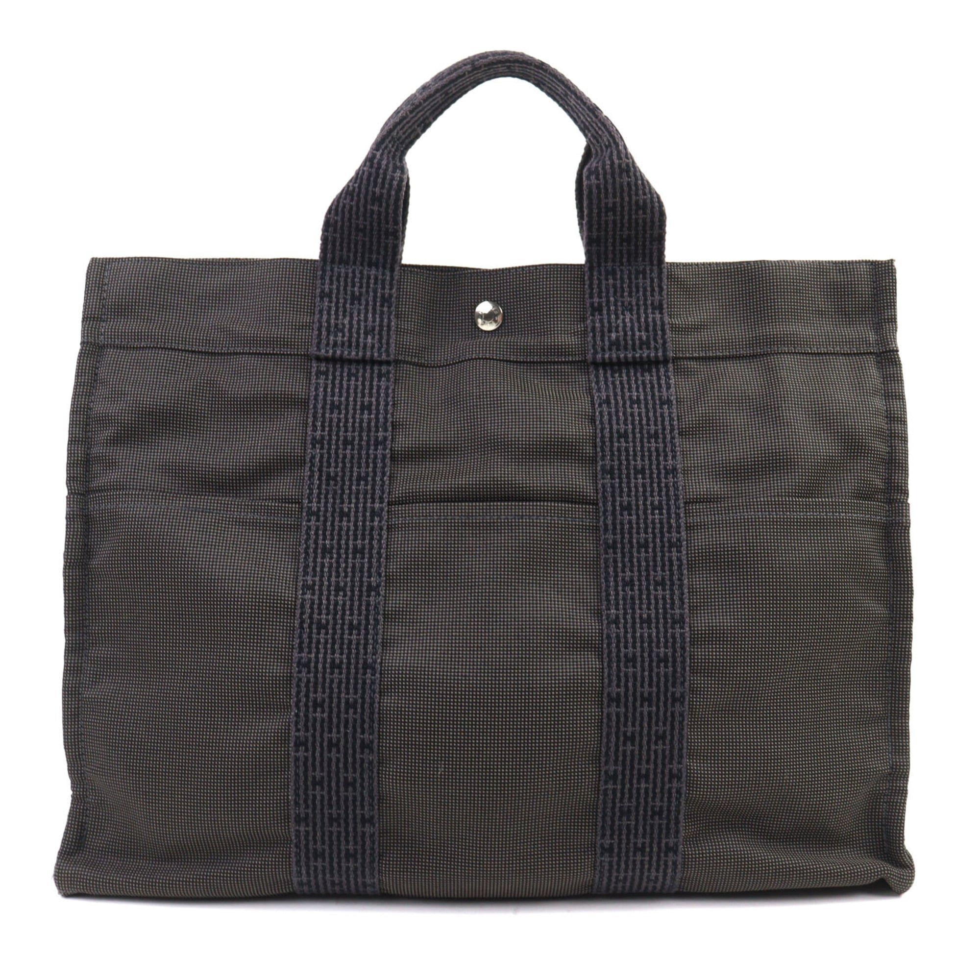 Hermes Her Line Gray Polyester Polyamide Tote Bag (Pre-Owned)