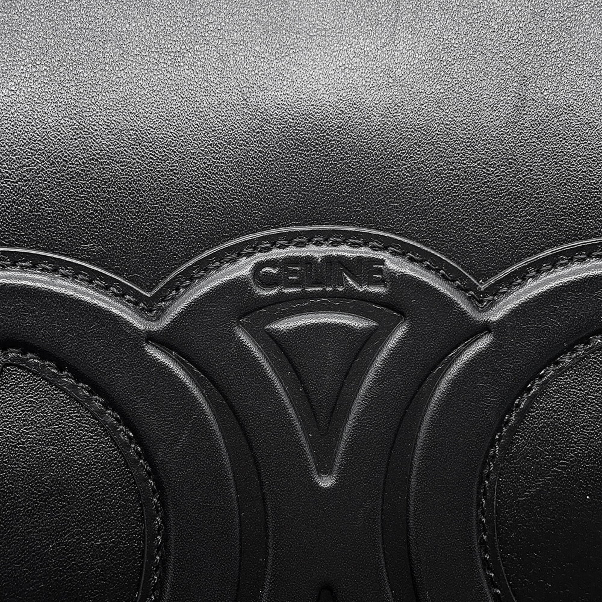 Celine Black Leather Handbag Shoulder Bag (Pre-Owned)