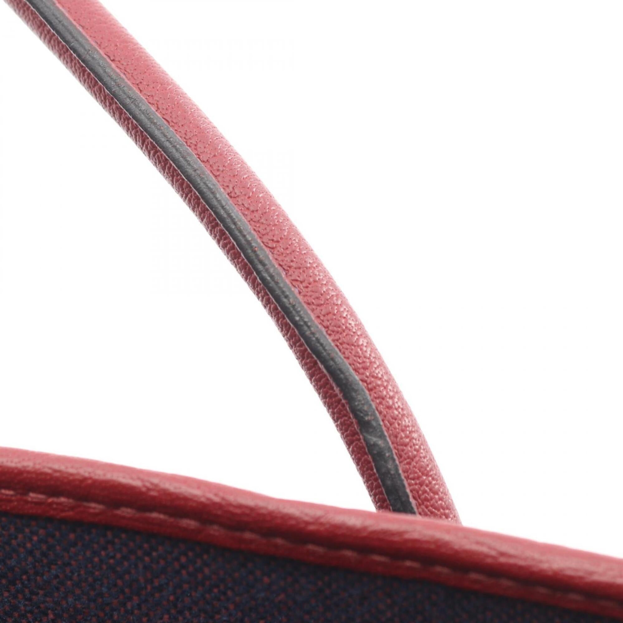 Hermes Bordeaux Navy Buffle Skipper Leather Handbag Tote Bag (Pre-Owned)