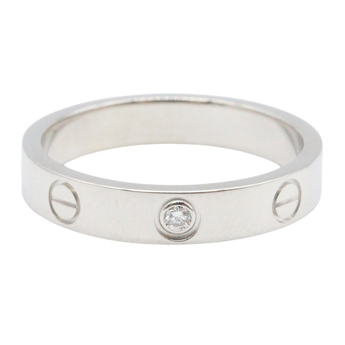 Cartier Silver Clear White Gold (18K) Band Ring (Pre-Owned)