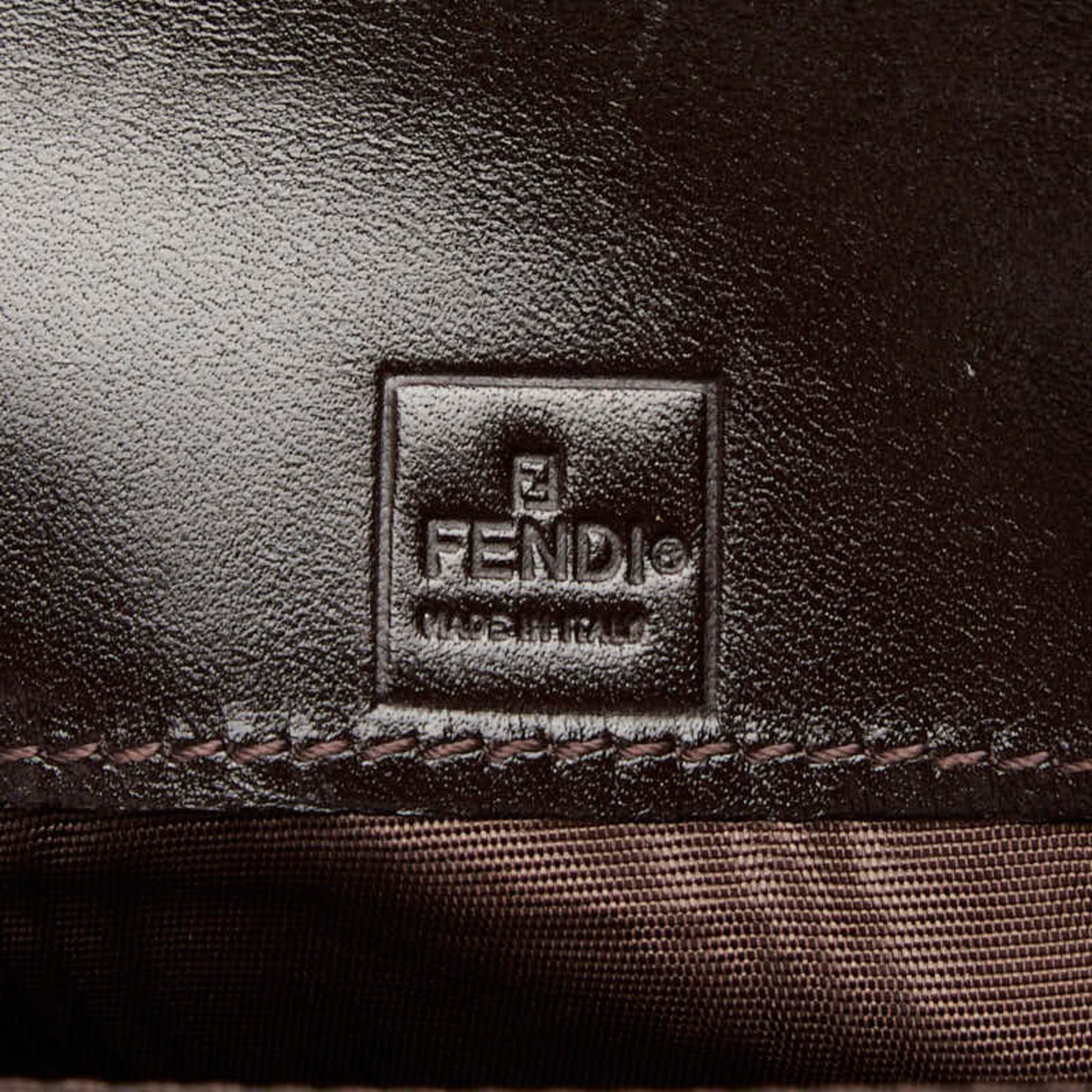 Fendi Brown Canvas Leather Wallet (Bi-Fold) (Pre-Owned)