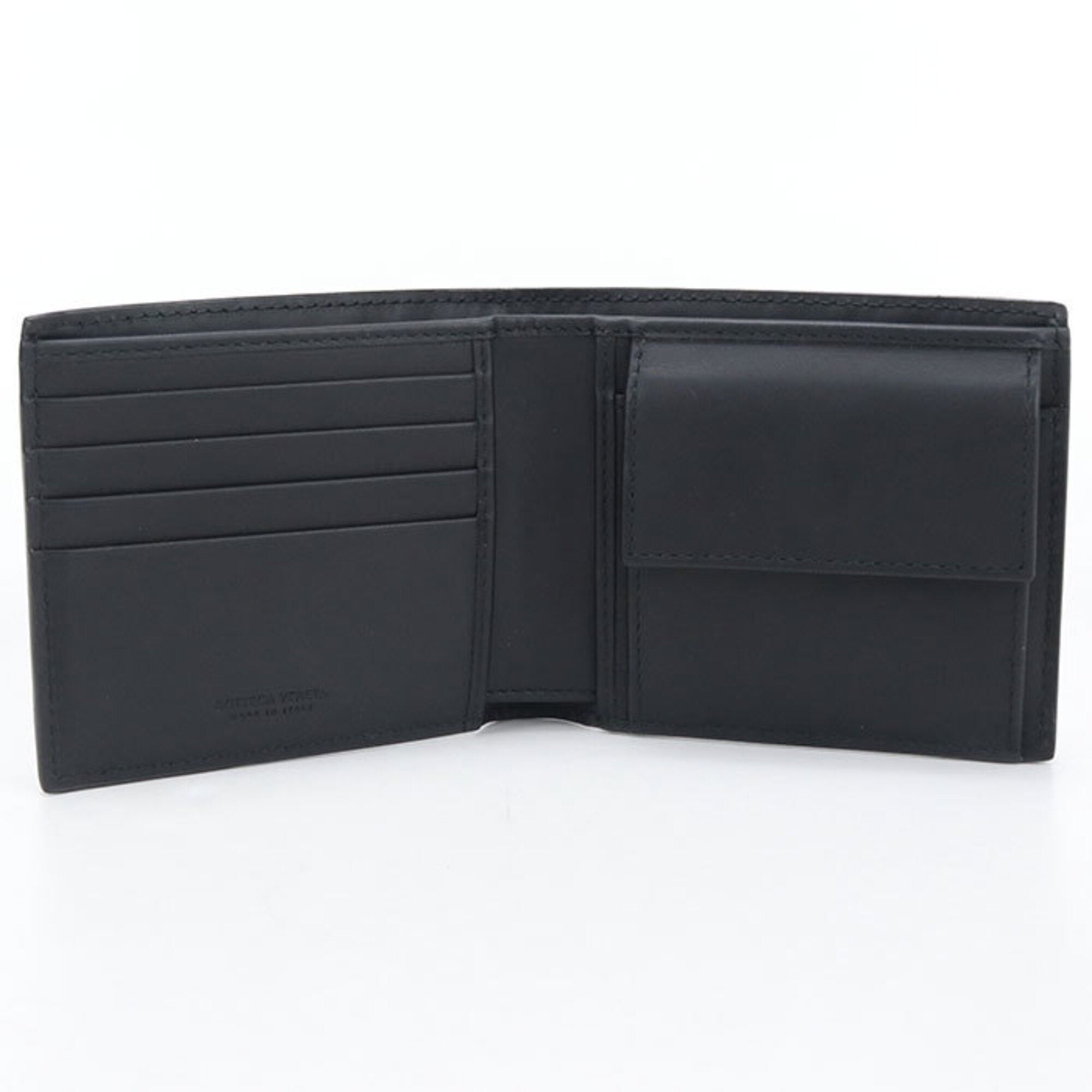 Bottega Veneta Black Leather Wallet (Bi-Fold) (Pre-Owned)